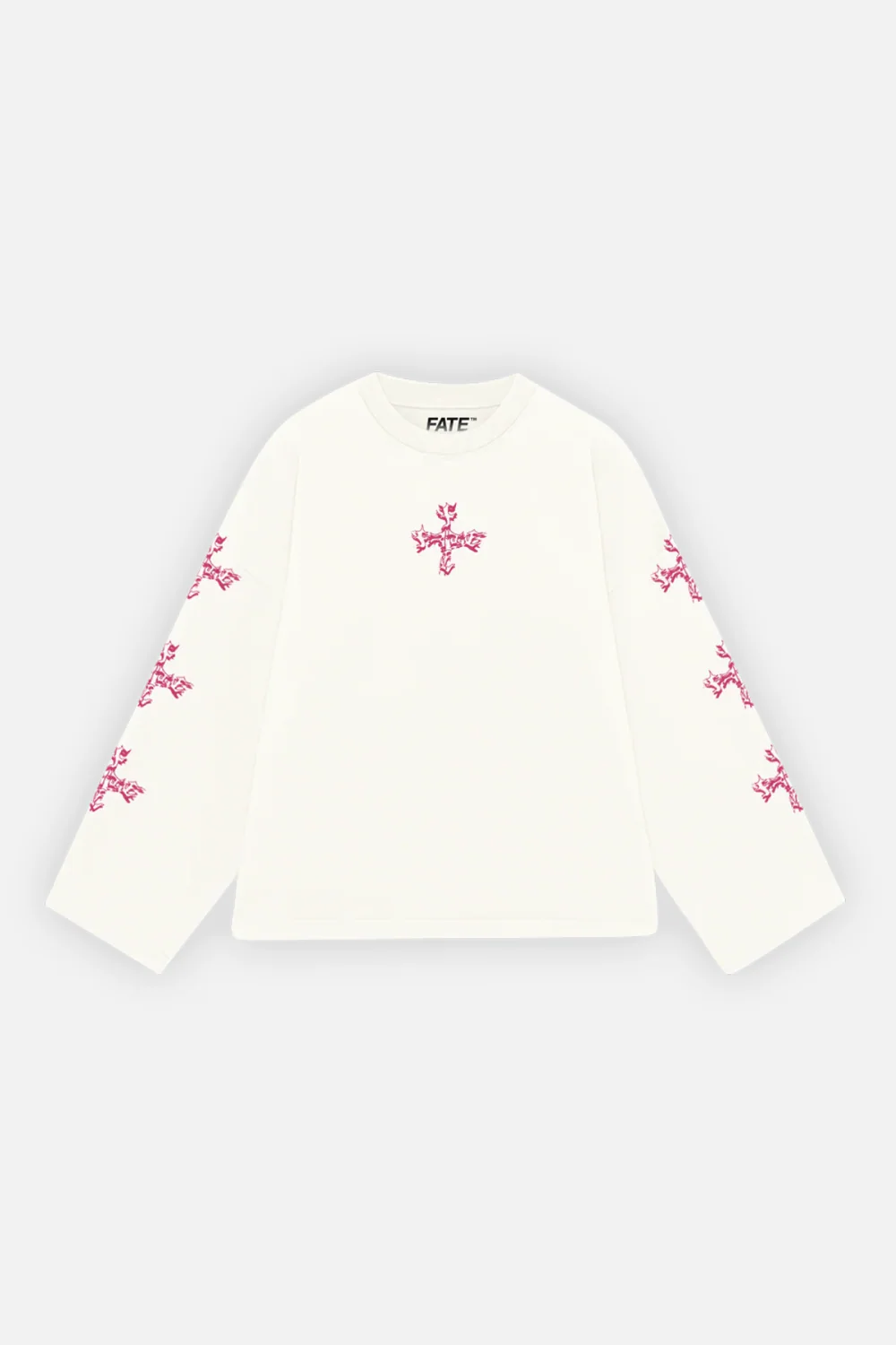 Letter Cross Longsleeve Ivory - Image 3