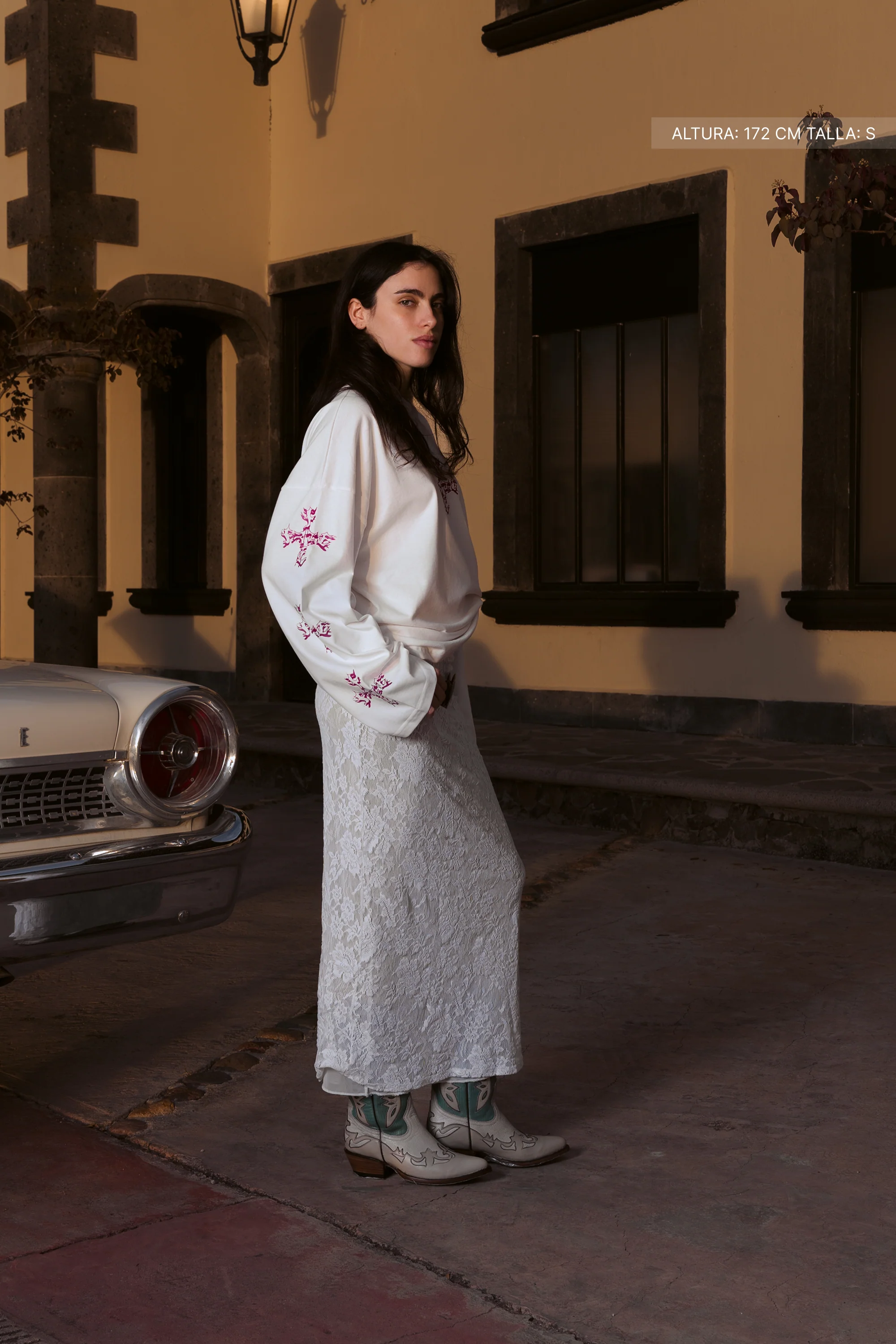 Letter Cross Longsleeve Ivory - Image 5