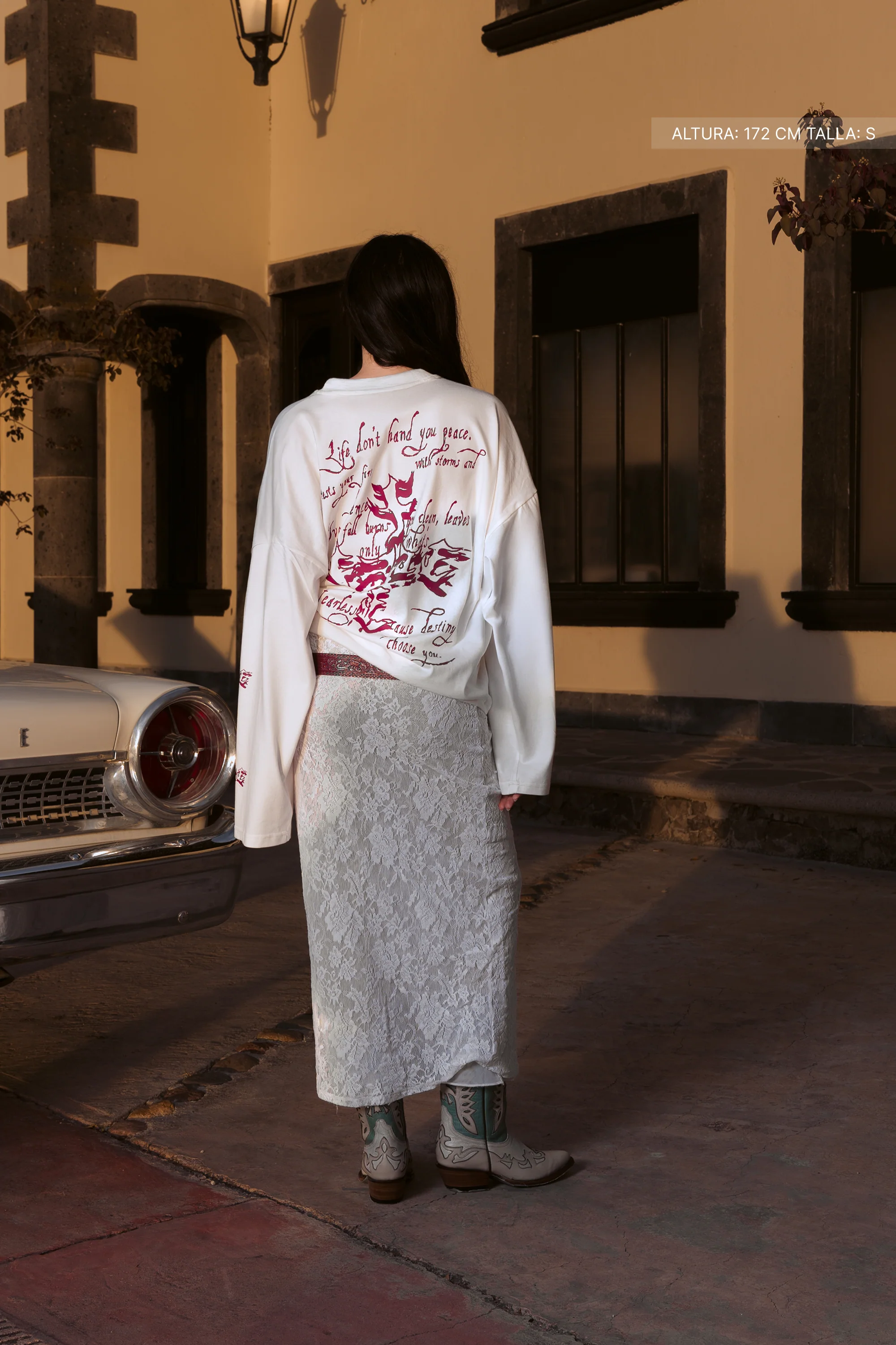 Letter Cross Longsleeve Ivory - Image 6