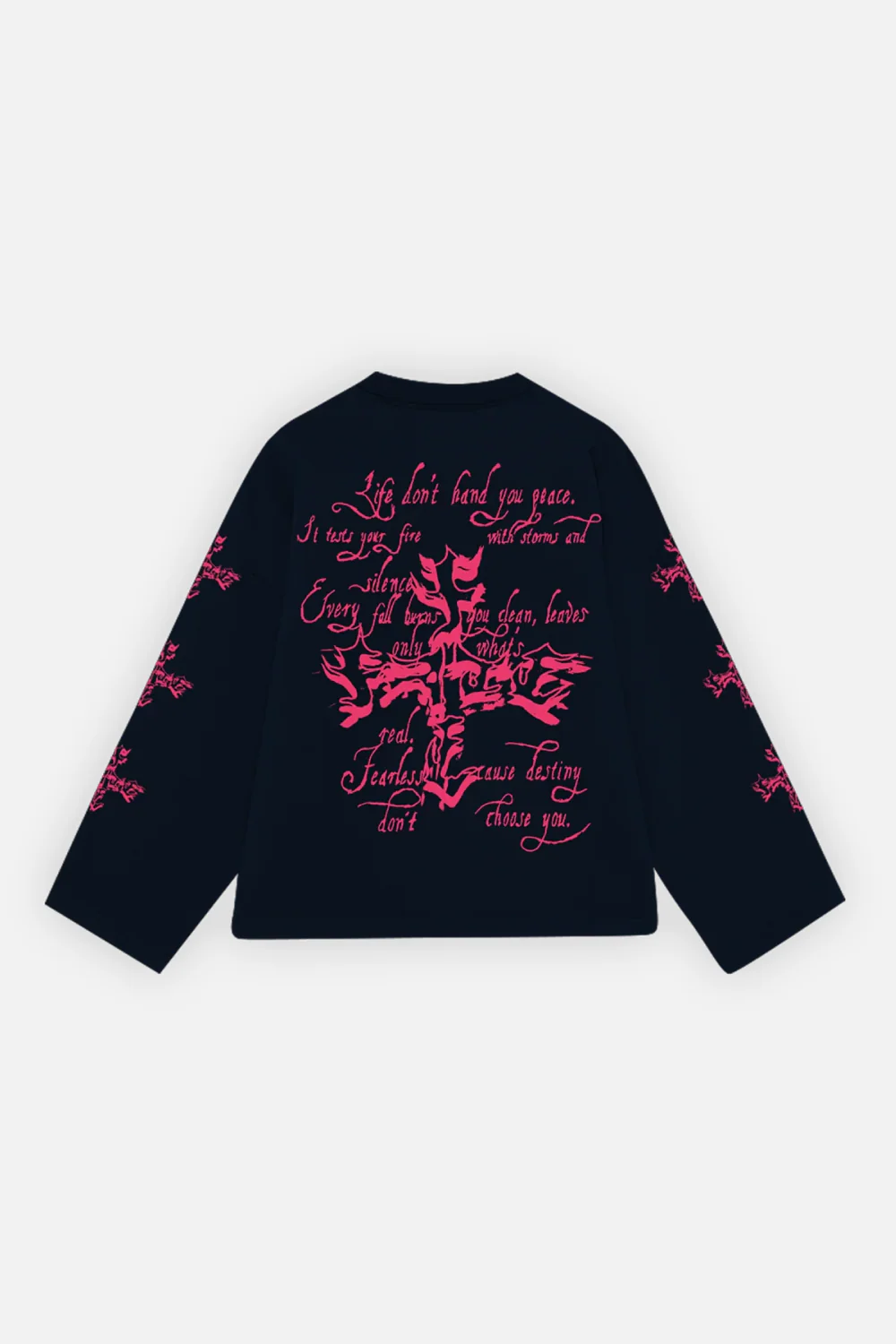 Letter Cross Longsleeve Navy Blue