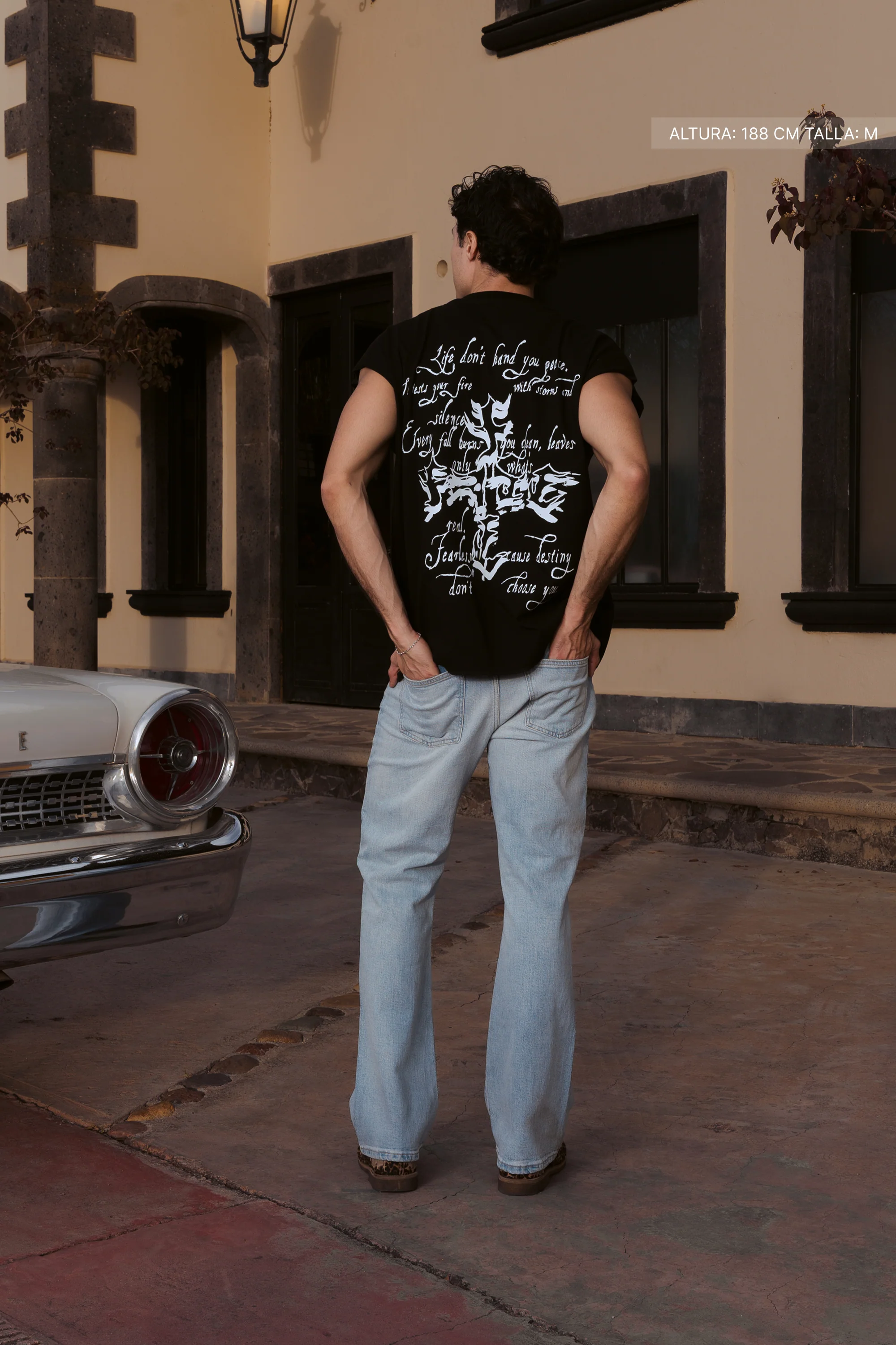 Letter Cross Tank Top Black - Image 6