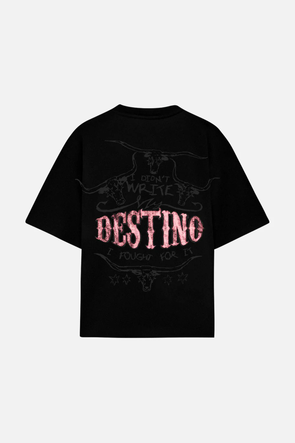 Long Horns Tee Black