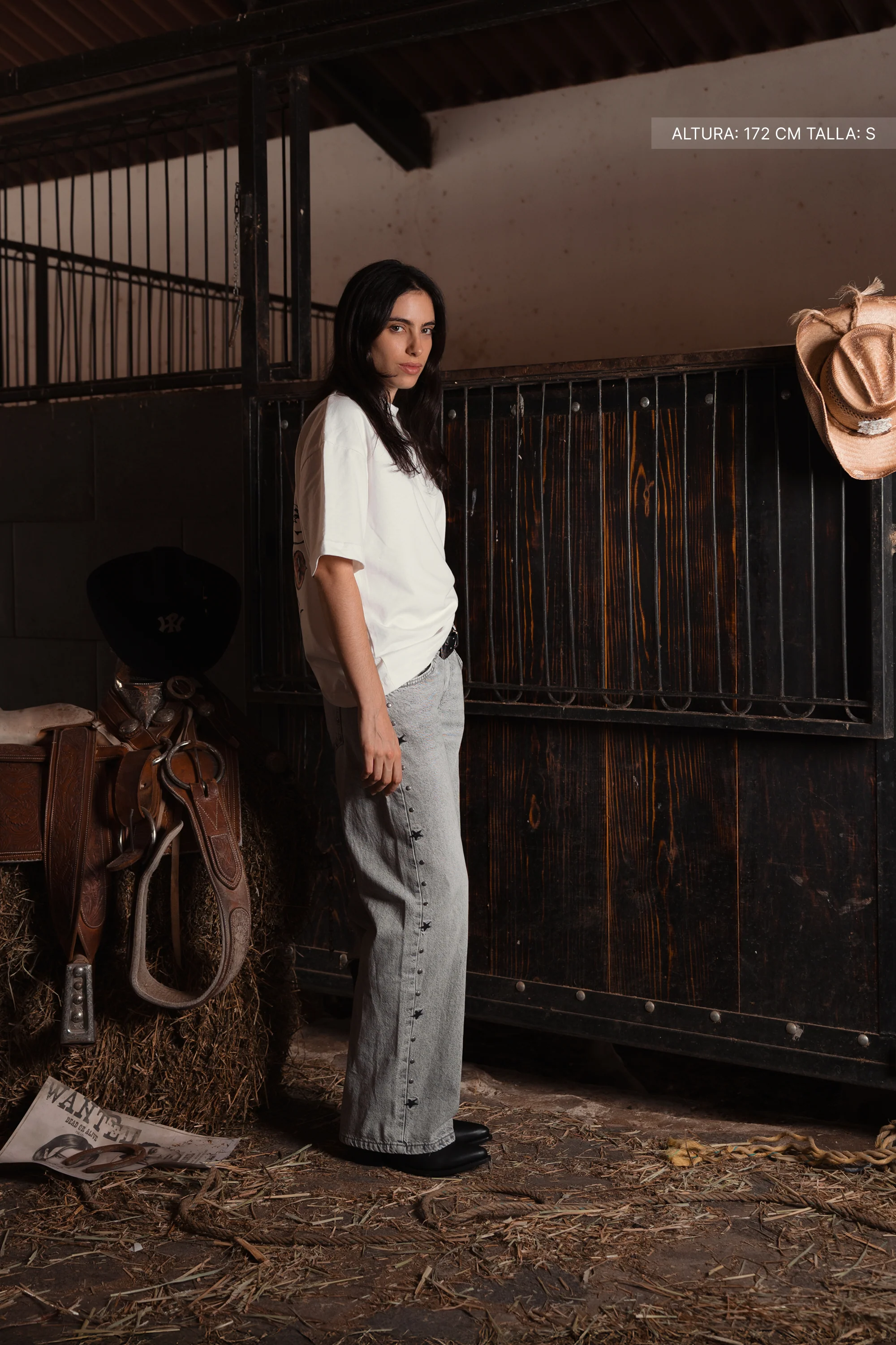 Long Horns Tee Ivory - Image 6
