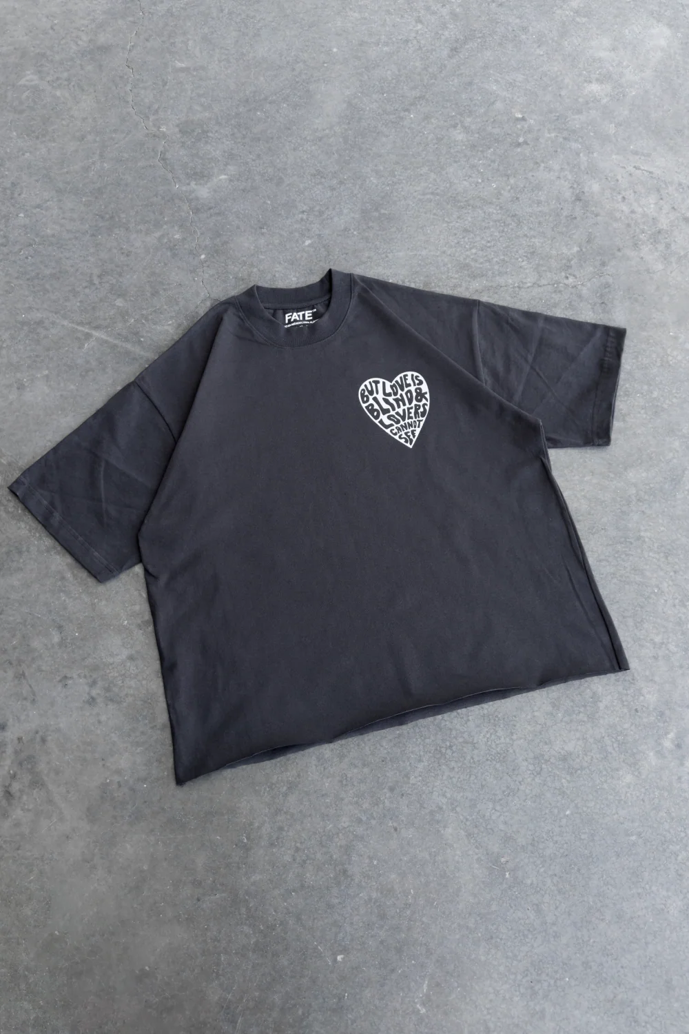 Love is Blind Tee Oxford Grey - Image 4