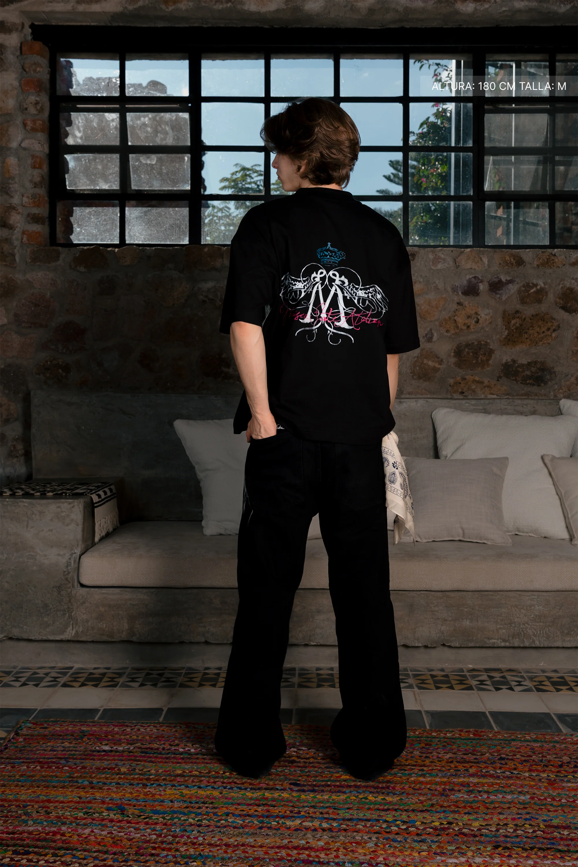 Maison Wings Tee Black - Image 6