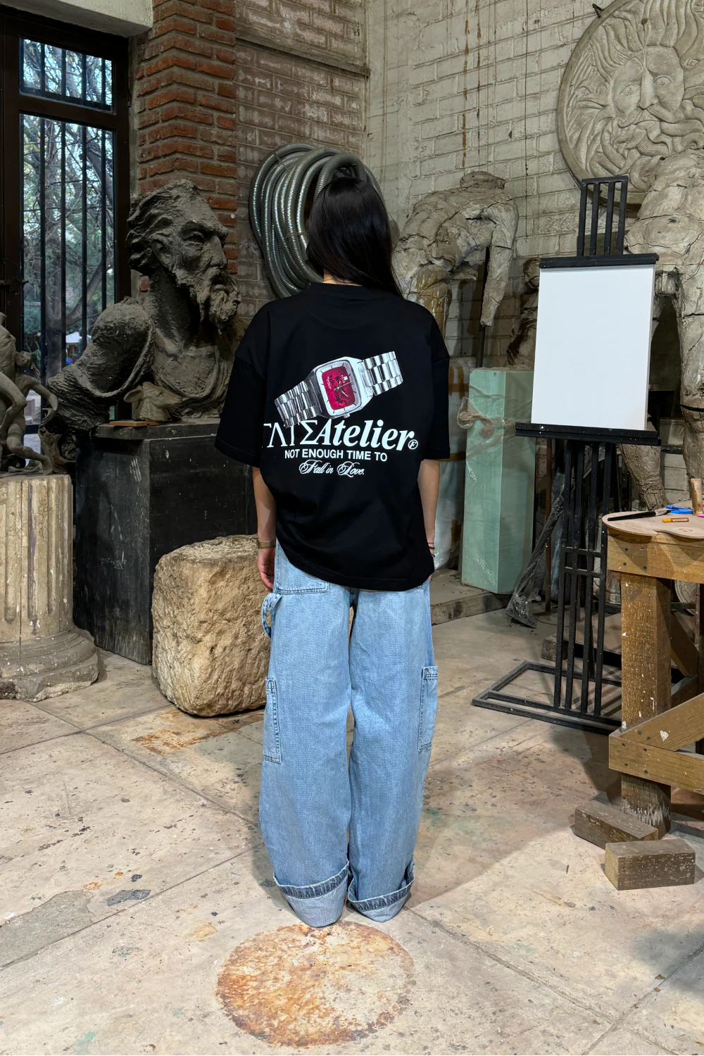 No Time for Love Tee Black - Image 2