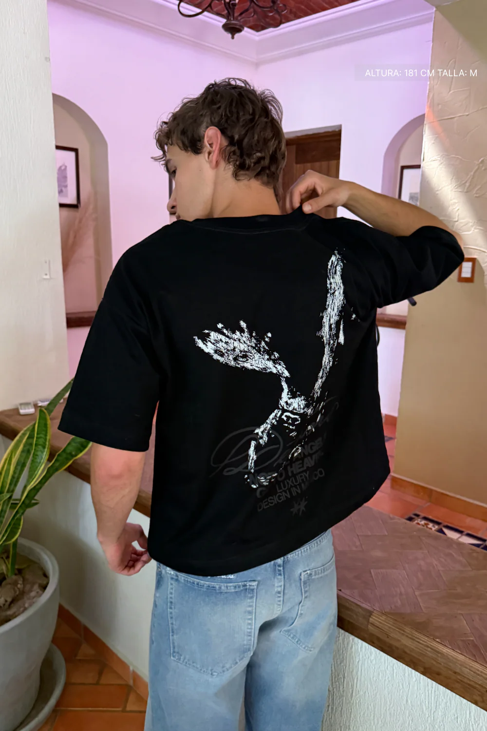 Not All Angels Tee Black & Black - Image 8