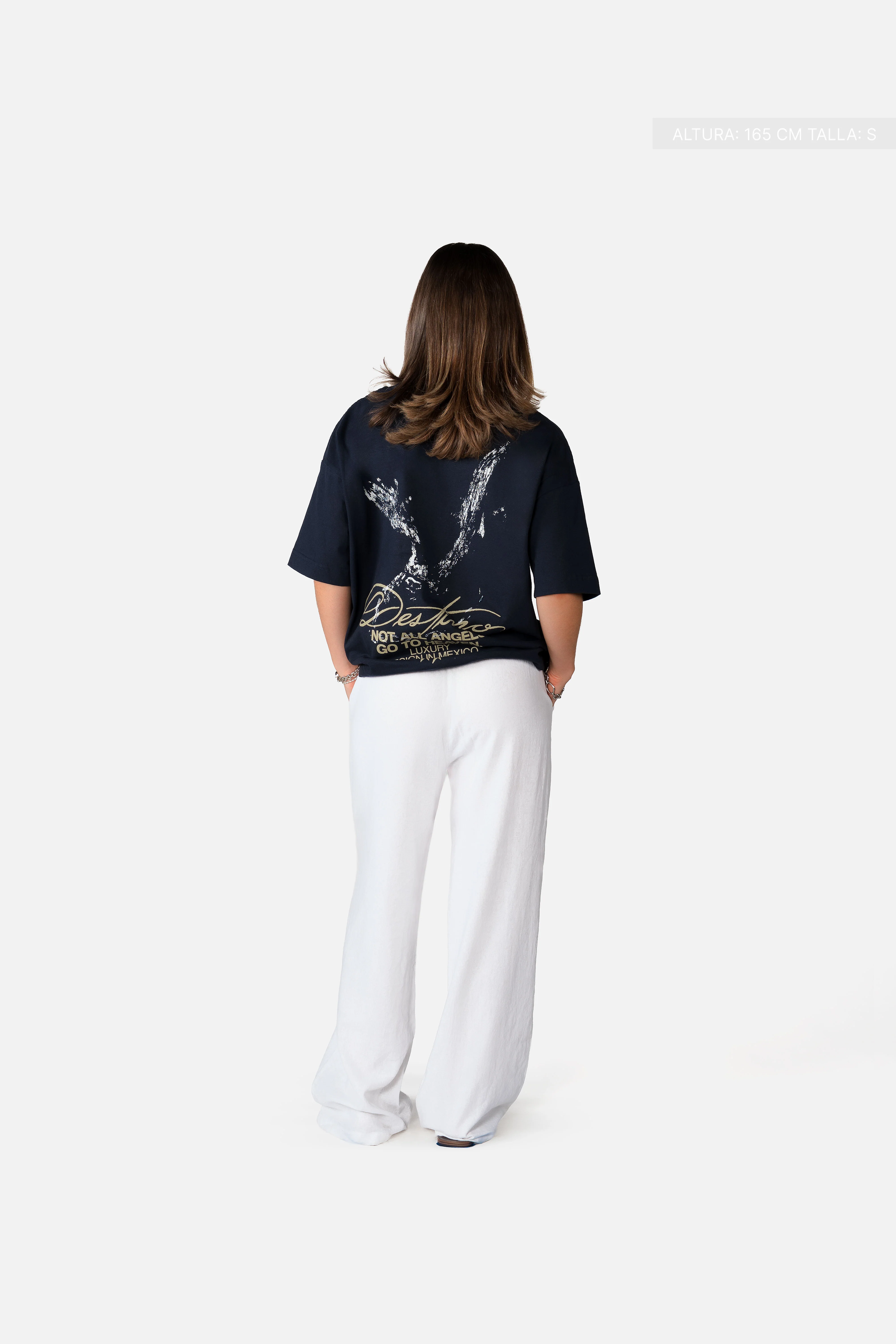 Not All Angels Tee Navy Blue - Image 4
