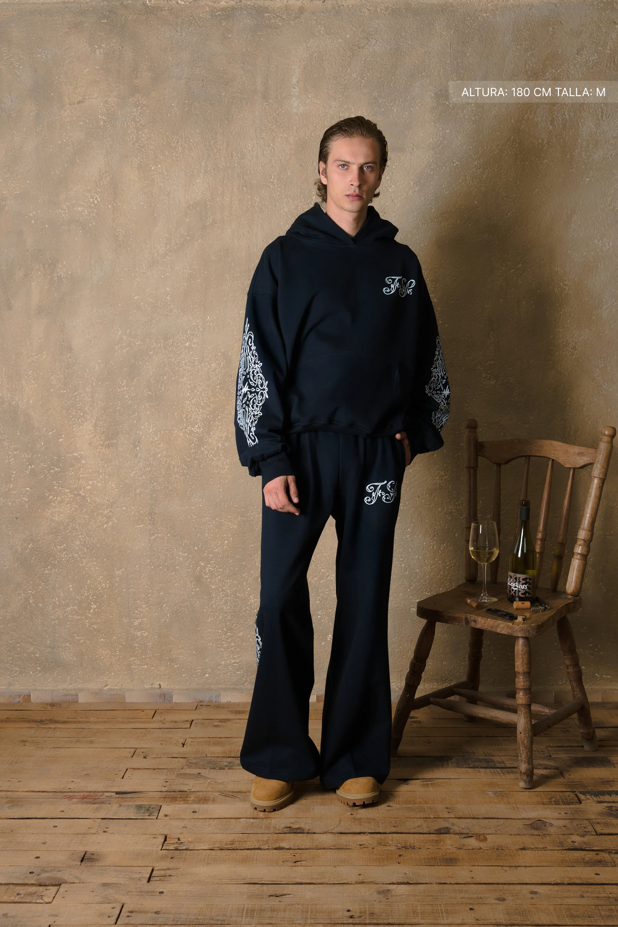 Ornate Hoodie Midnight Blue - Image 4