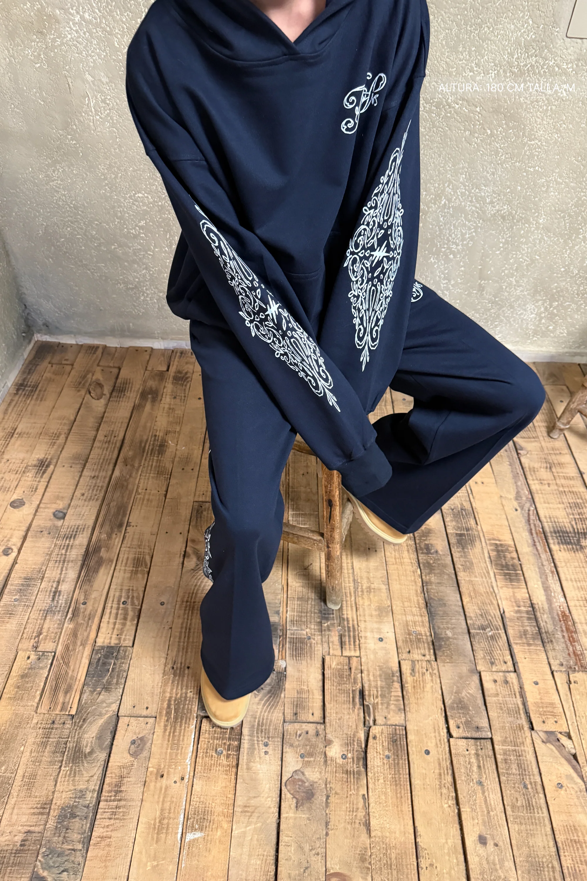 Ornate Wide Pants Midnight Blue - Image 2