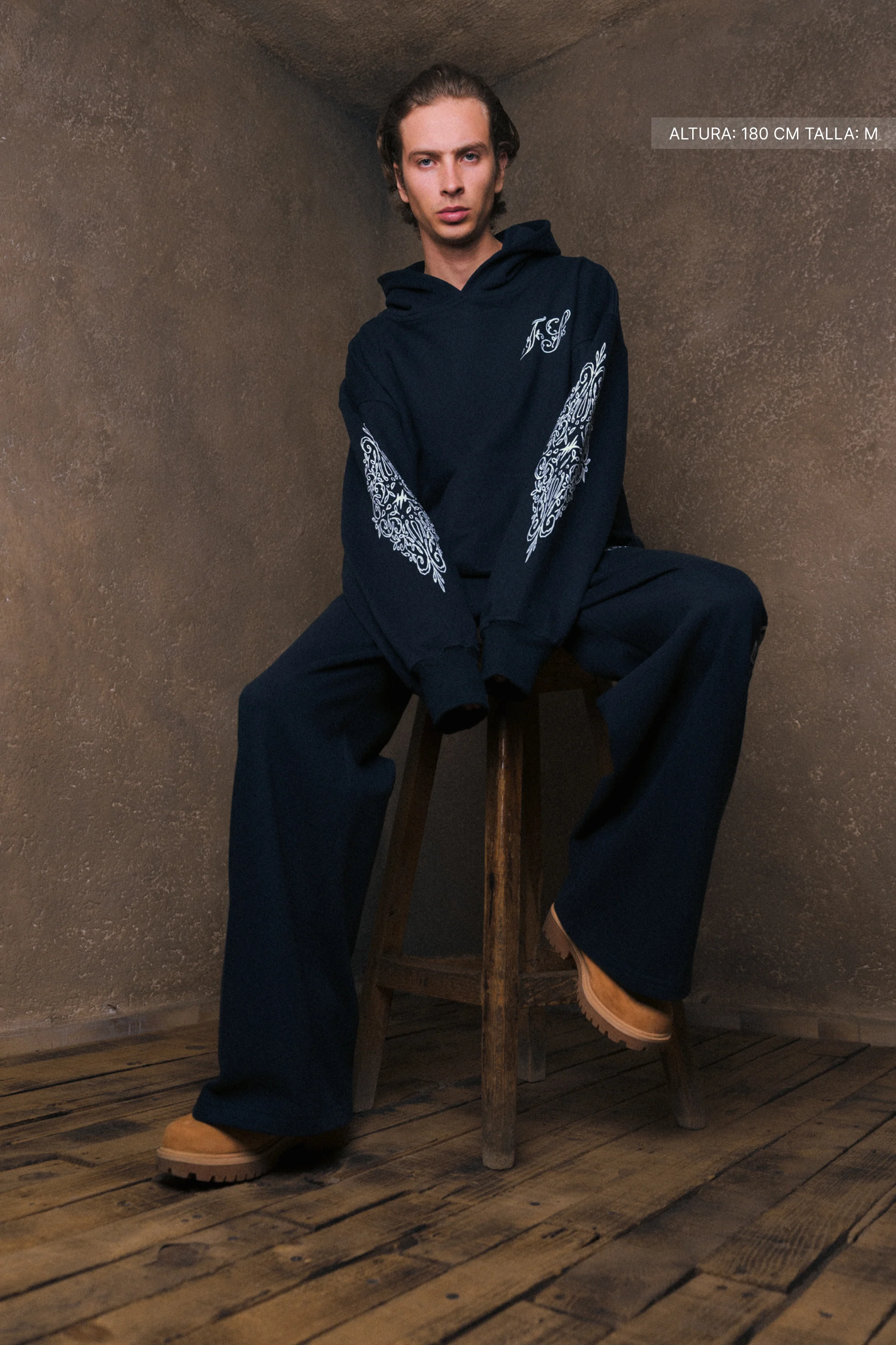 Ornate Wide Pants Midnight Blue - Image 4