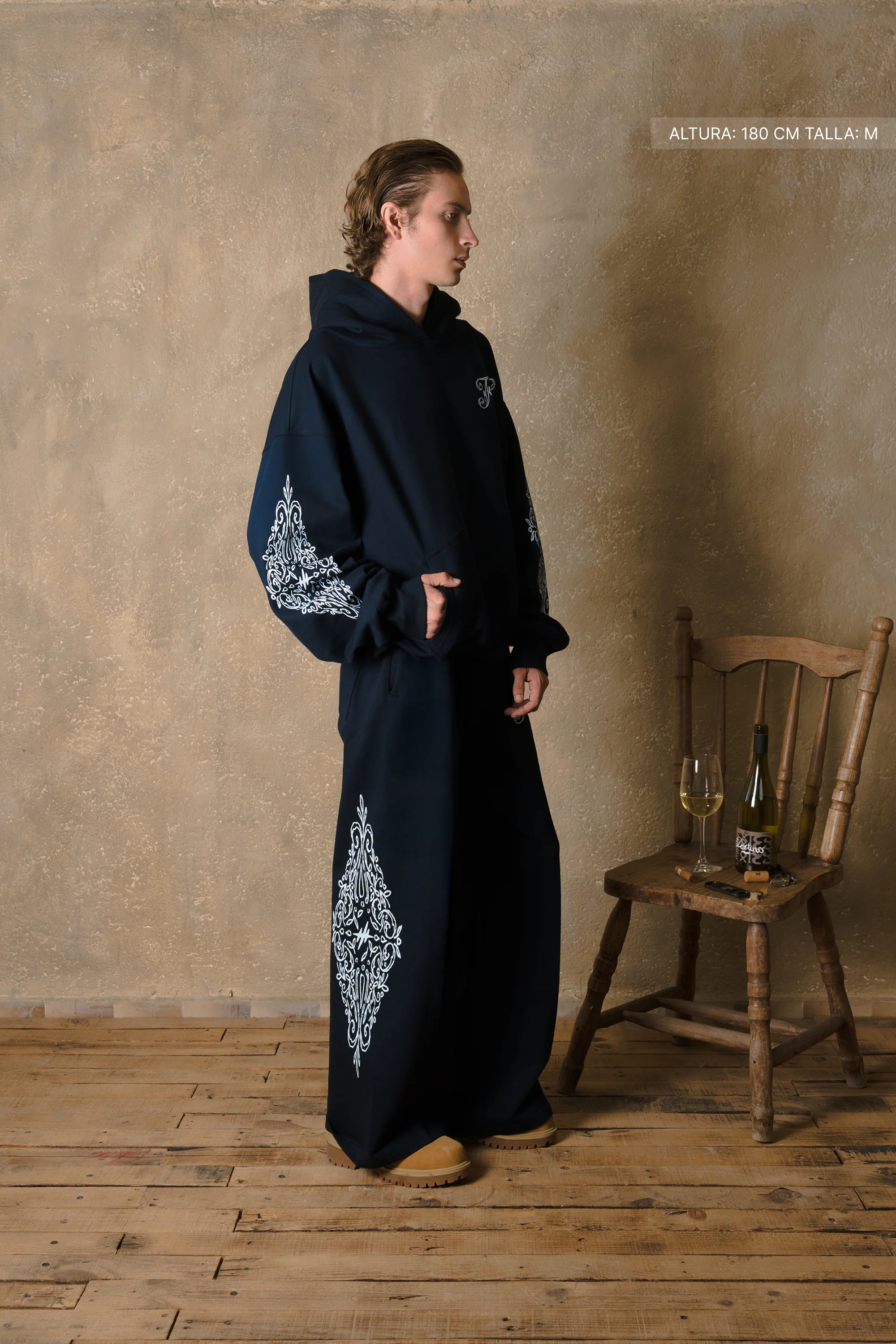 Ornate Wide Pants Midnight Blue - Image 6