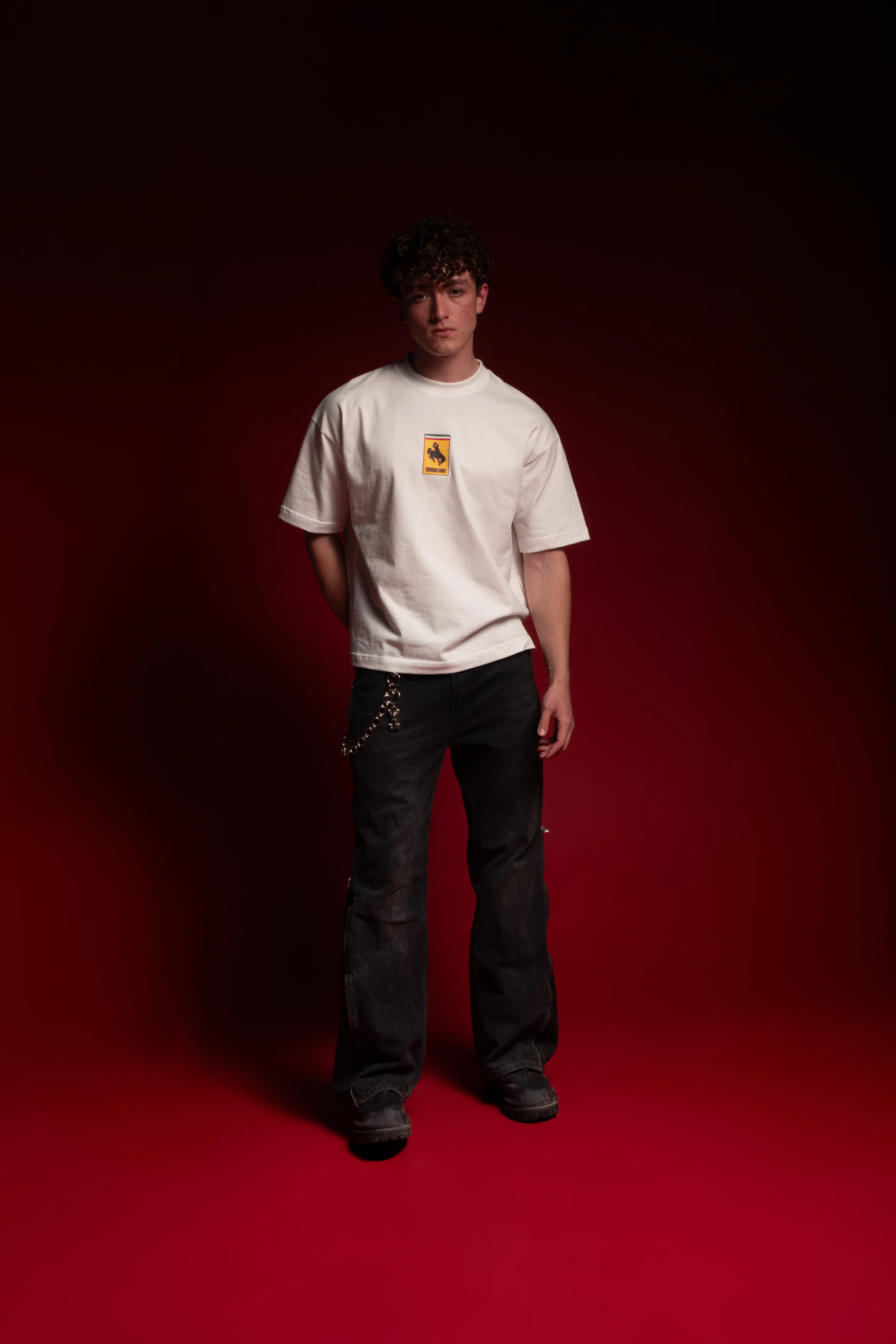 Racing Cowboy Tee Ivory - Image 4