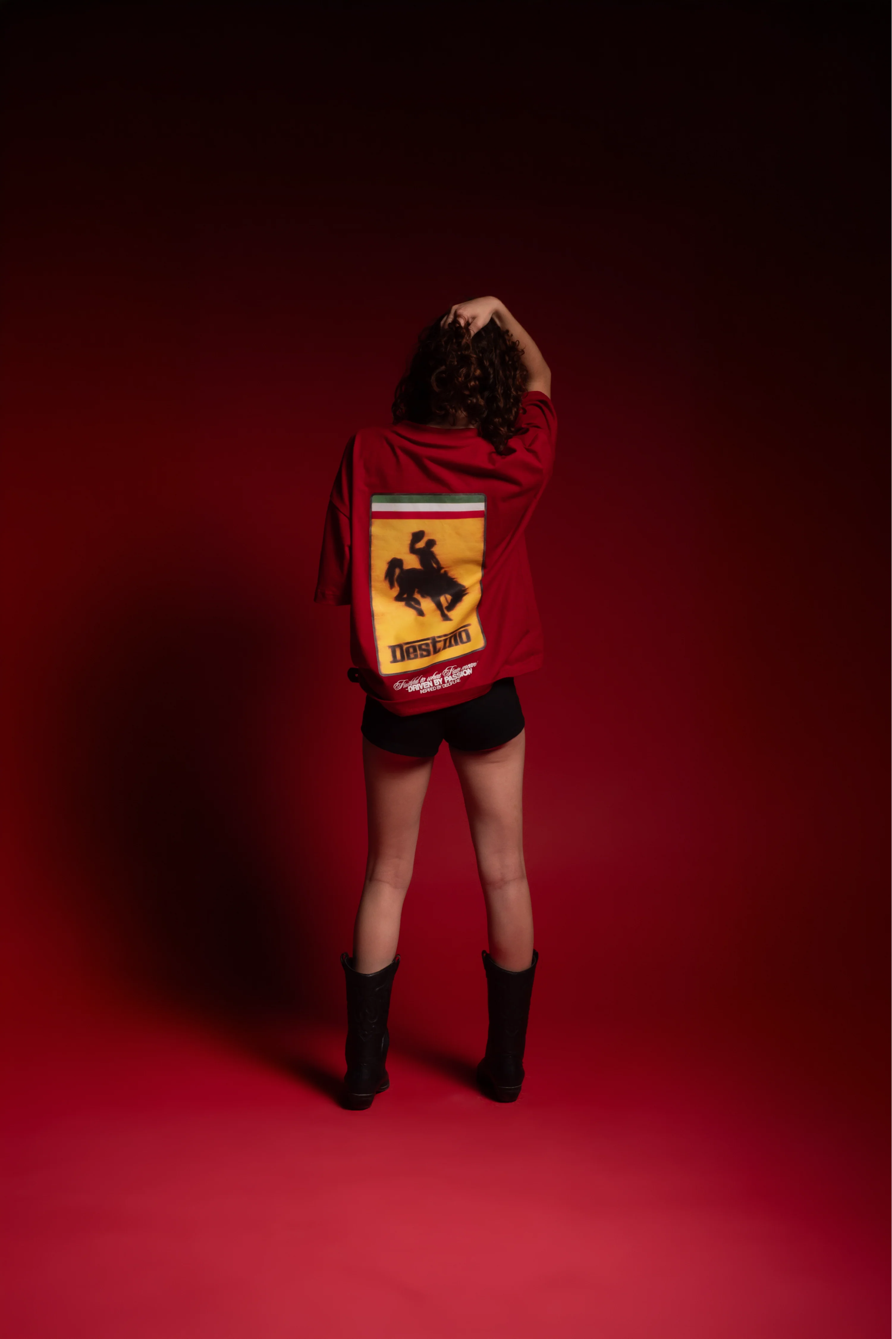 Racing Cowboy Tee Red - Image 2