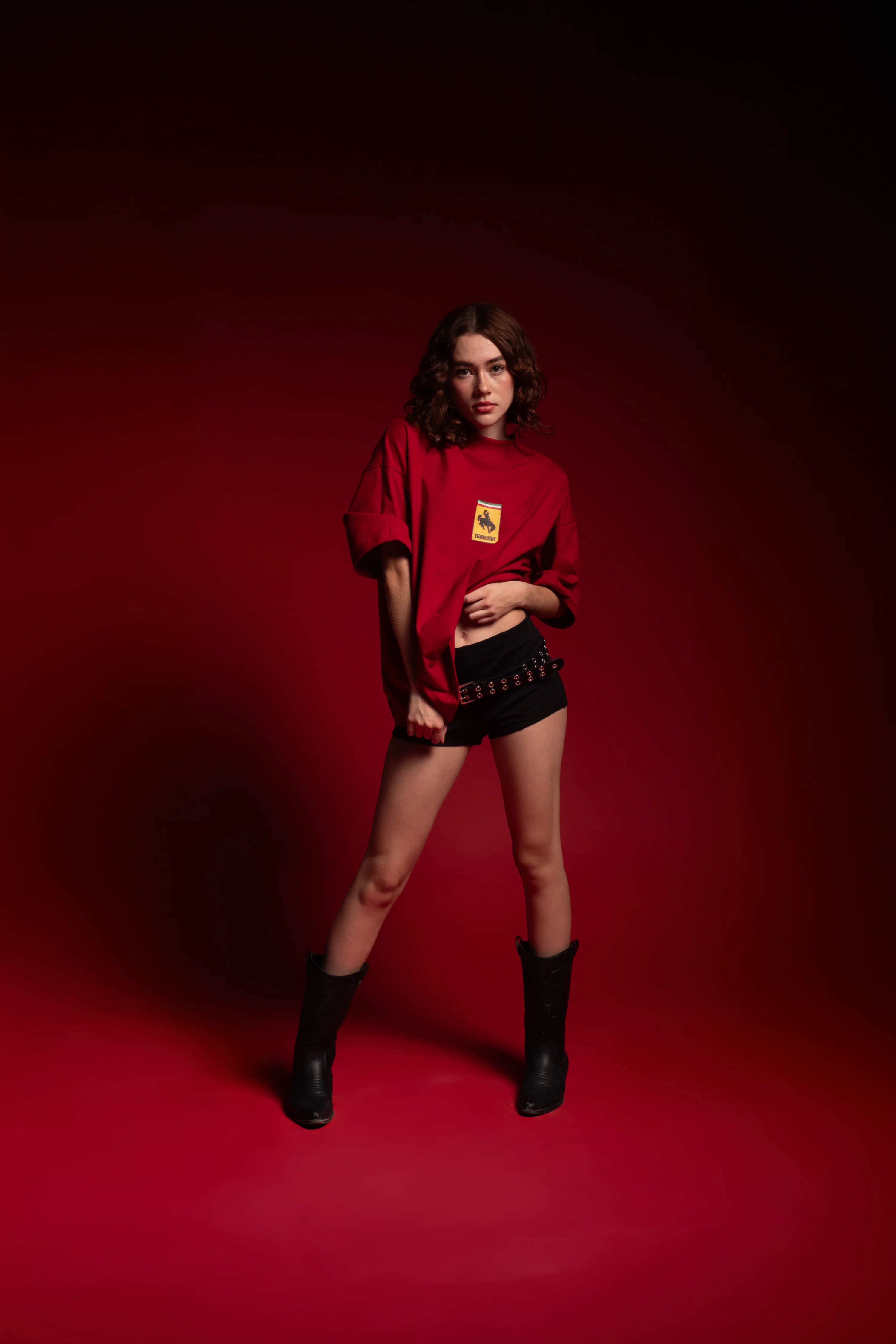 Racing Cowboy Tee Red - Image 4