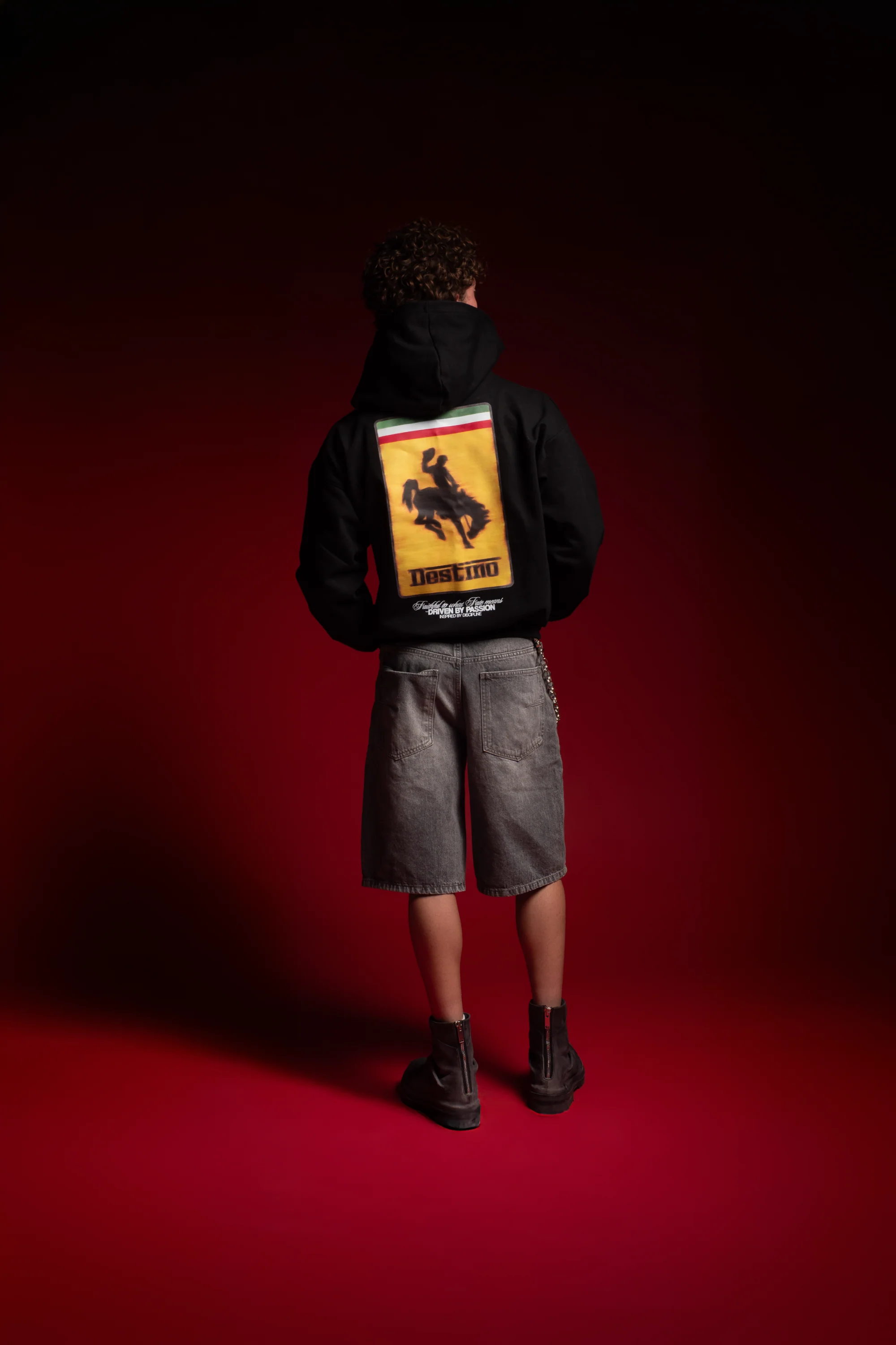 Racing Cowboy Zip Hoodie Vantablack - Image 2