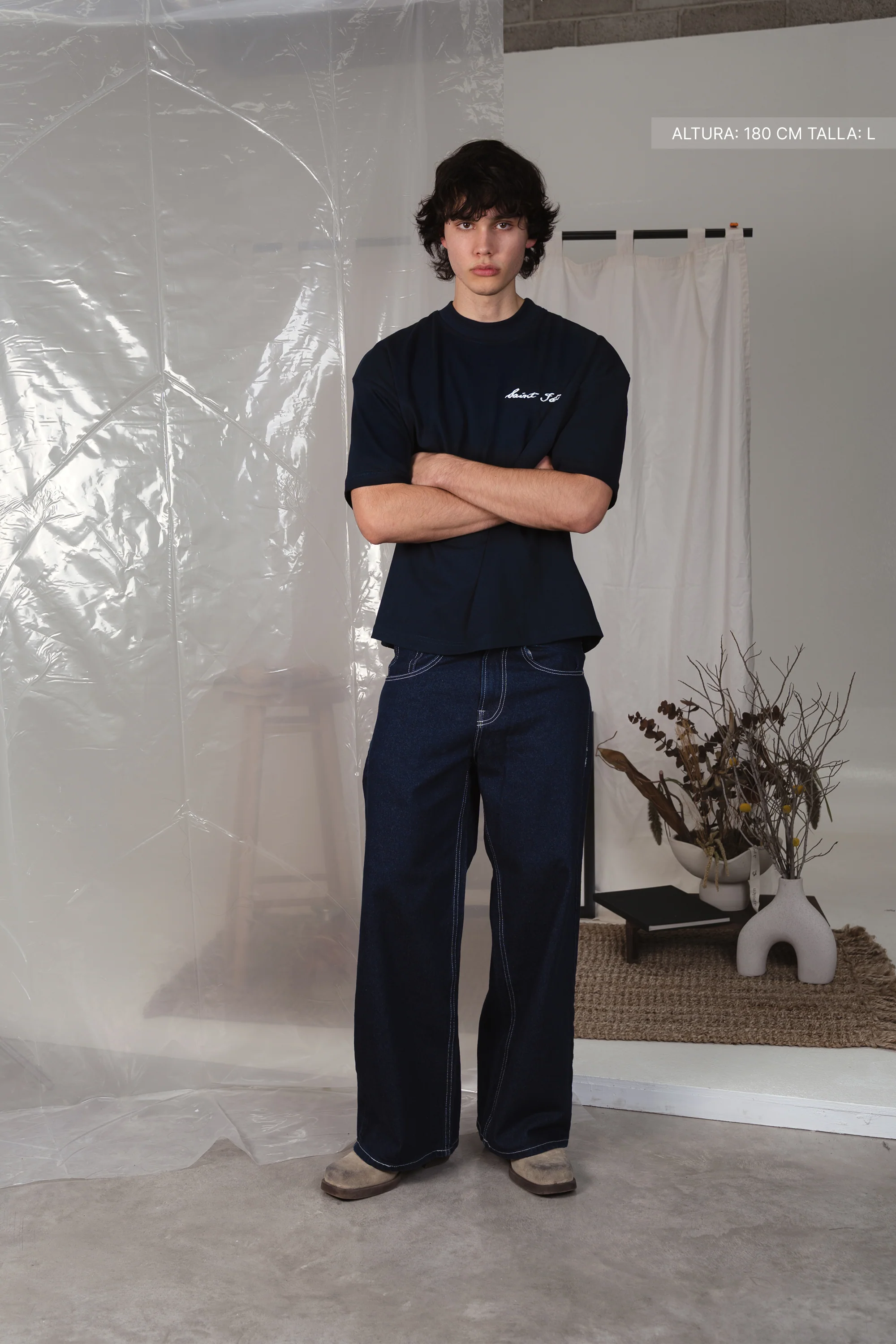 Saint Horses Tee Navy Blue - Image 4
