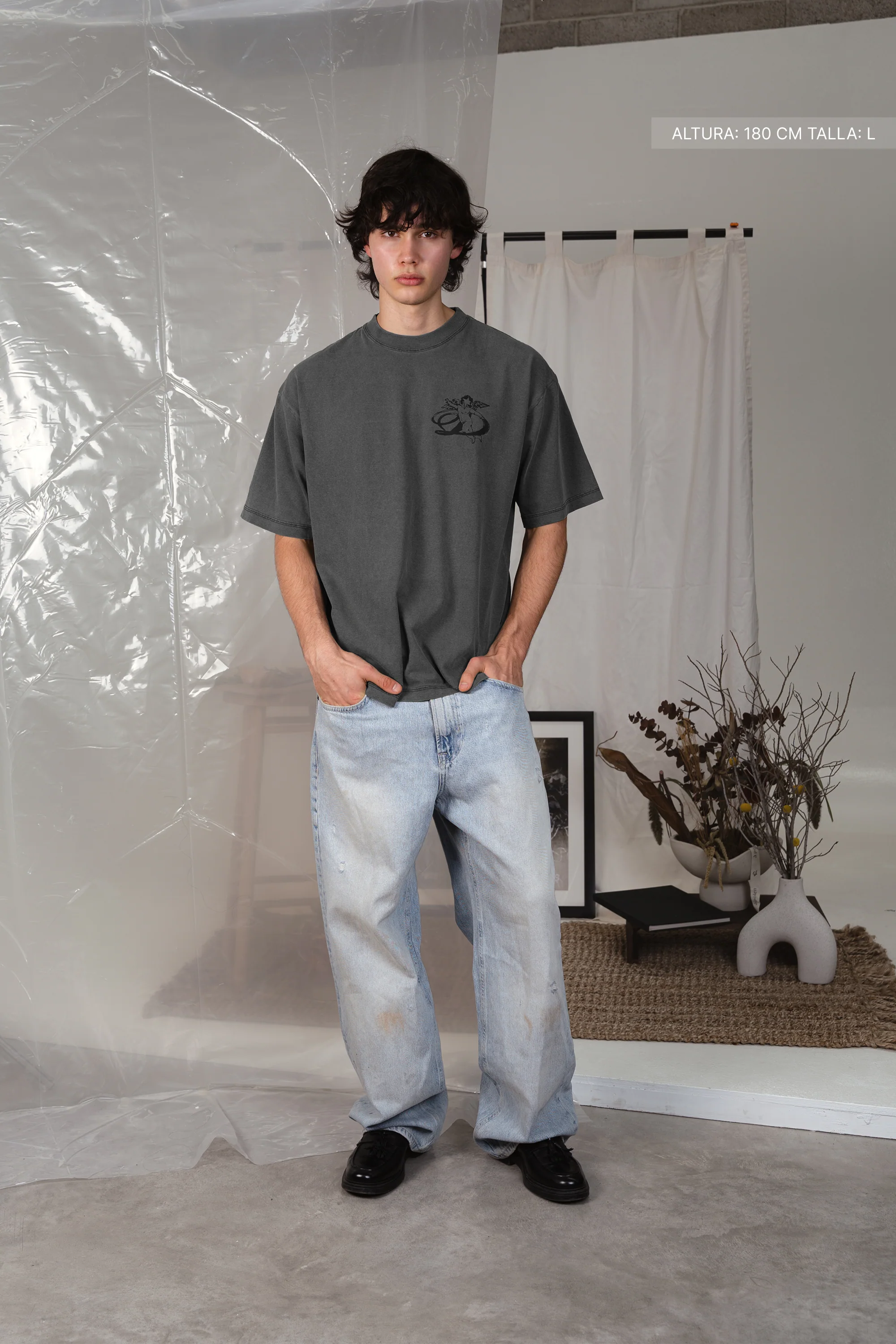 Serafin Sparks Tee Washed Grey - Image 4