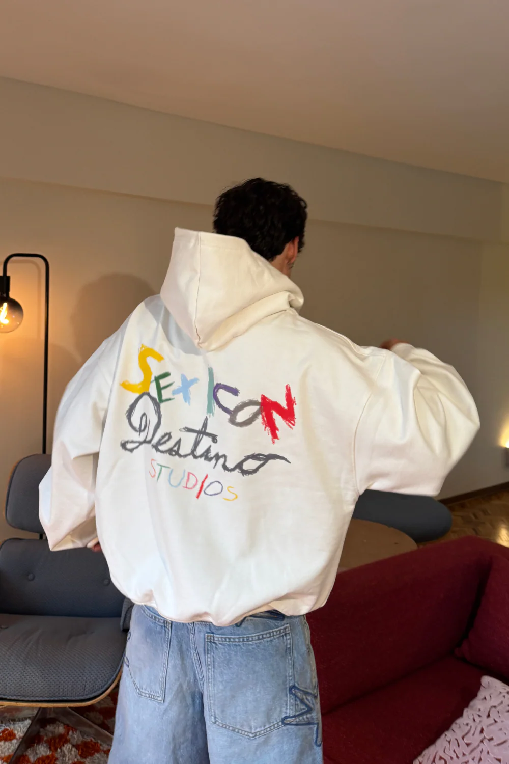 Sex Icon Crayons Hoodie Ivory - Image 2