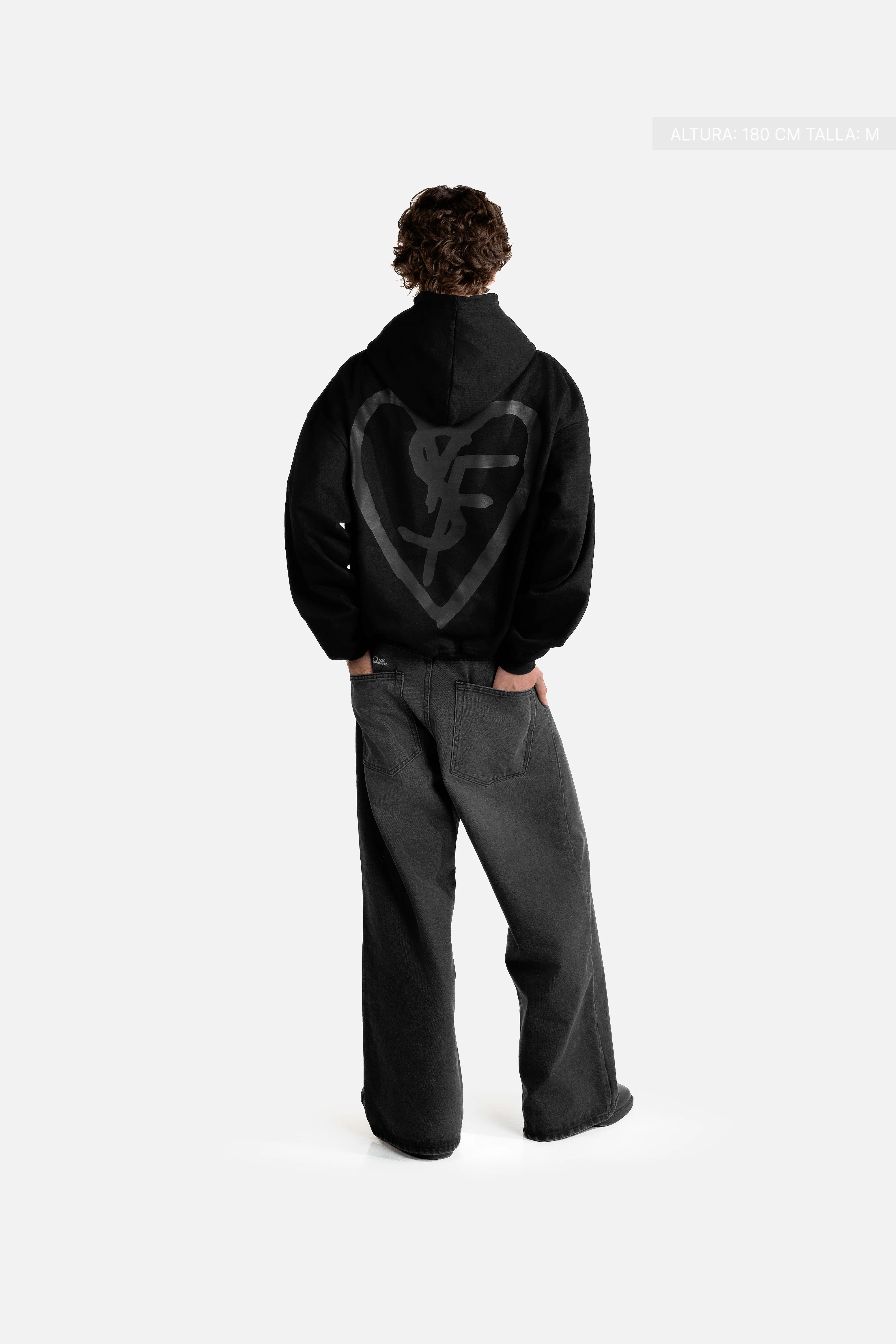 SF Heart Fate Studios Black&Black Hoodie Vantablack - Image 4