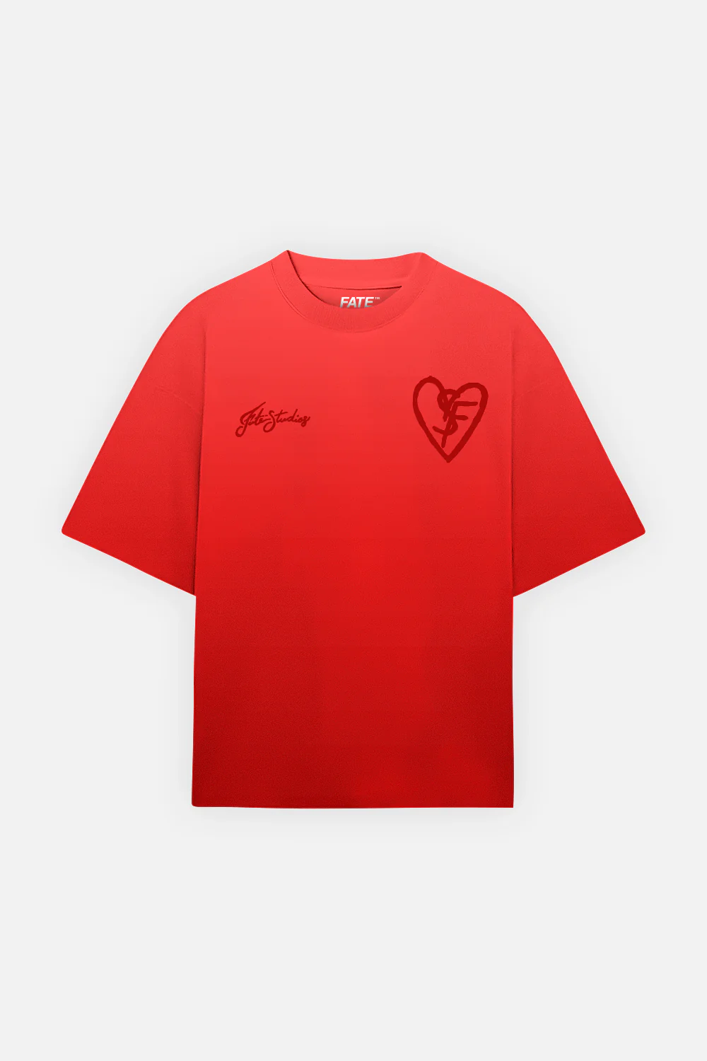 SF Heart Tee Faded Red - Image 2