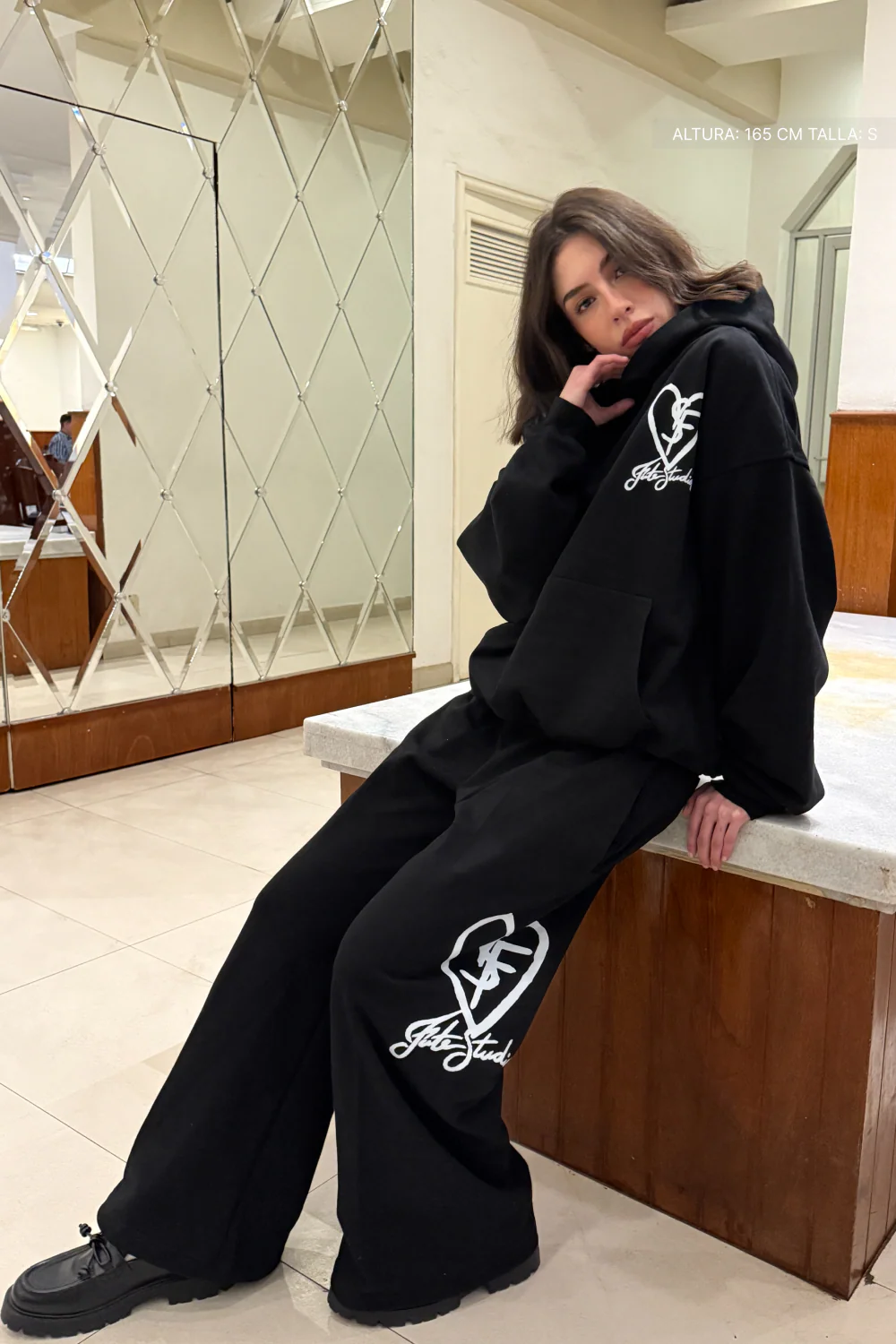 SF Heart Fate Studios Wide Pants Vantablack - Image 2