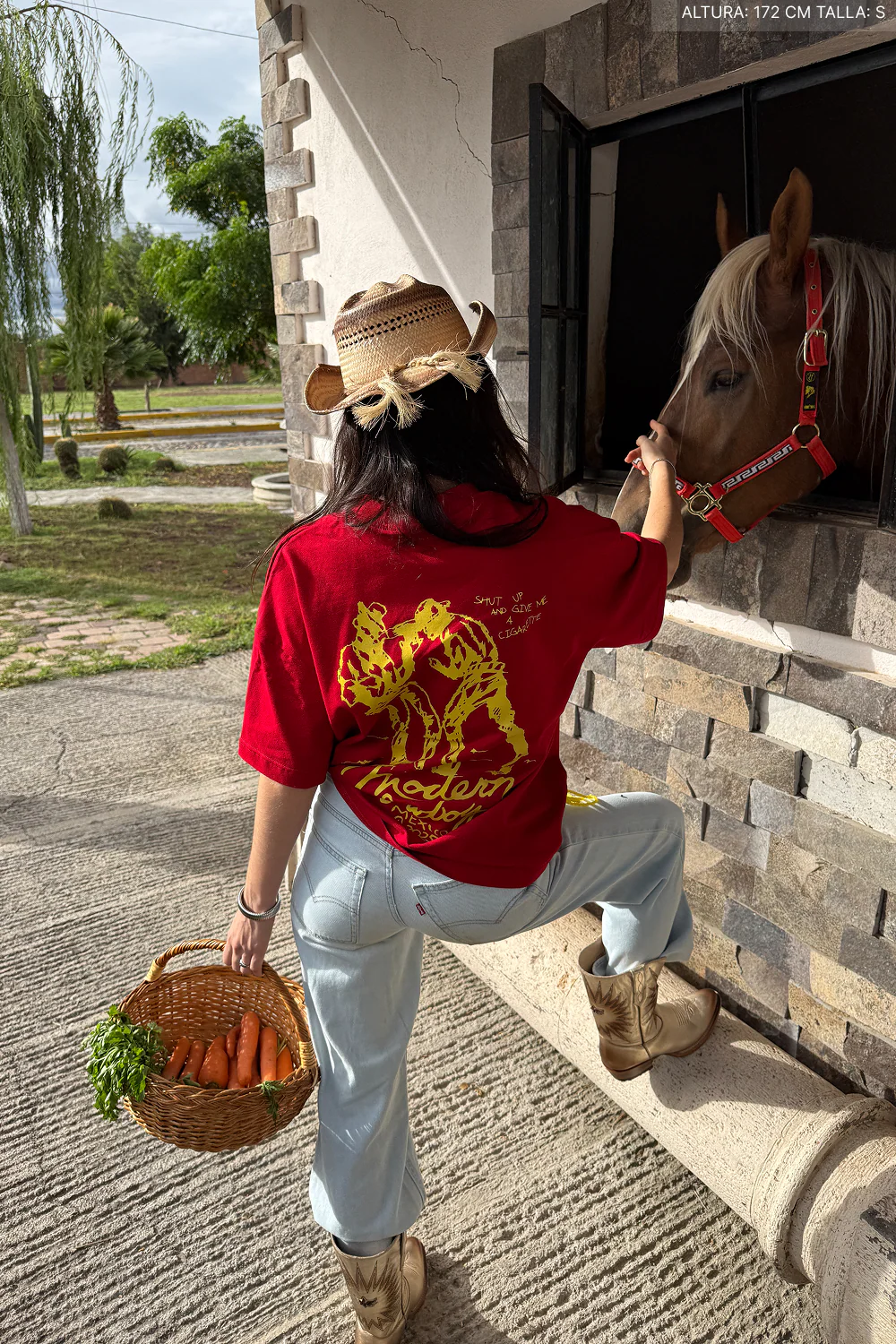 Shut Up Cowboy Tee Red - Image 2
