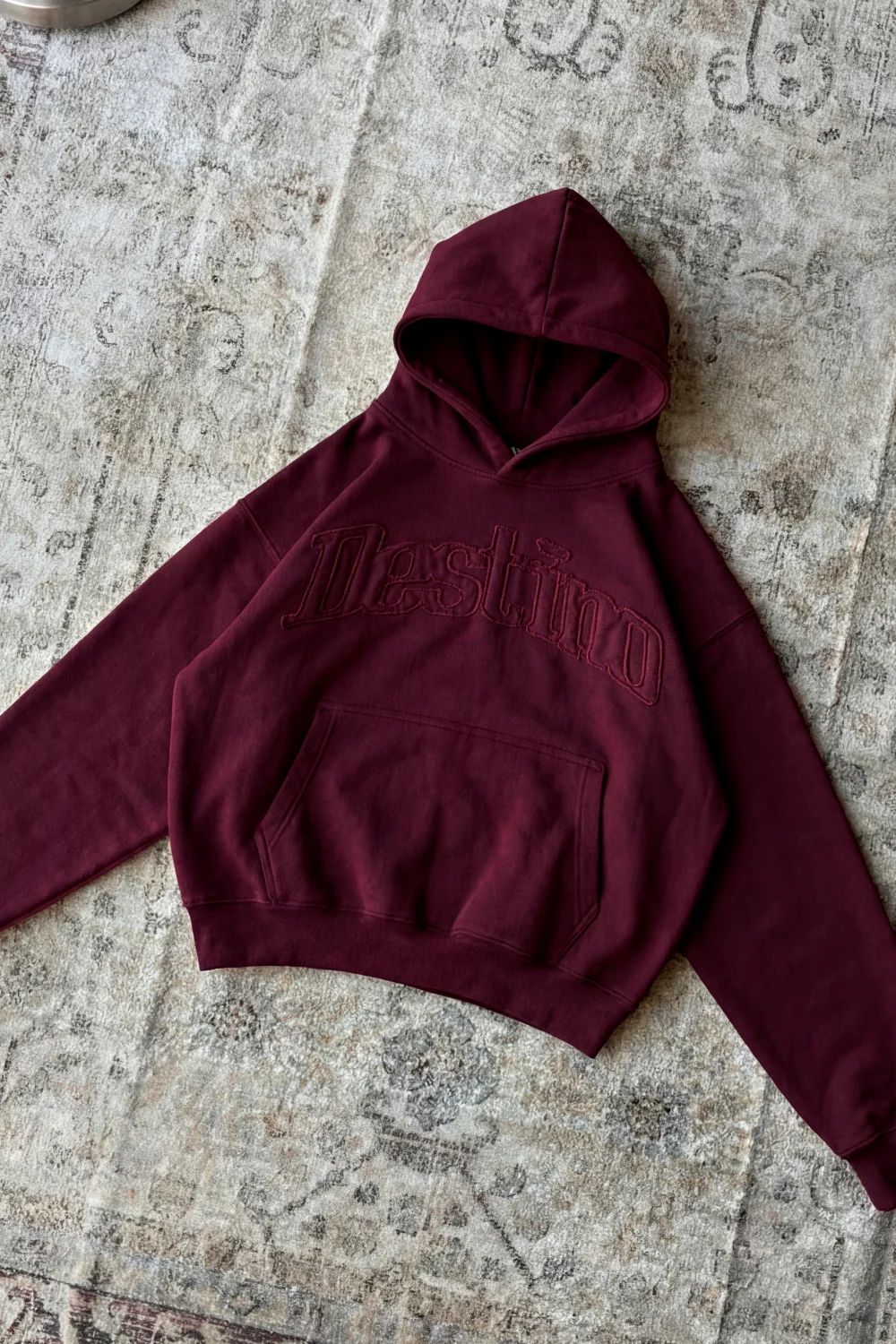 Signature Patch Hoodie Burgundy - Image 4
