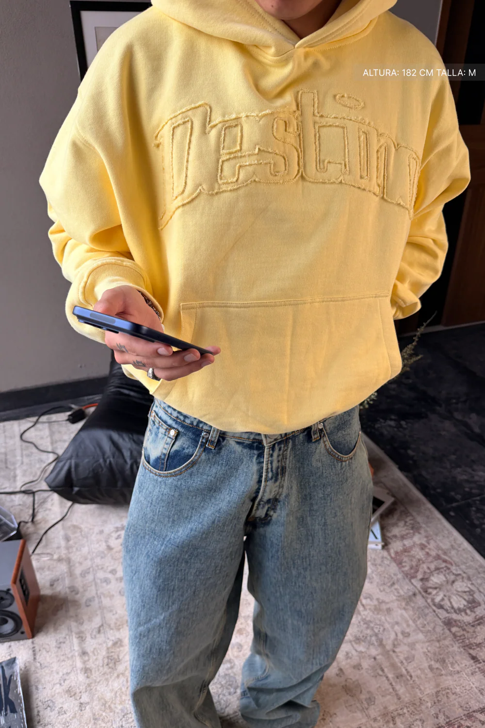 Signature Patch Hoodie Canary Yellow - Image 4