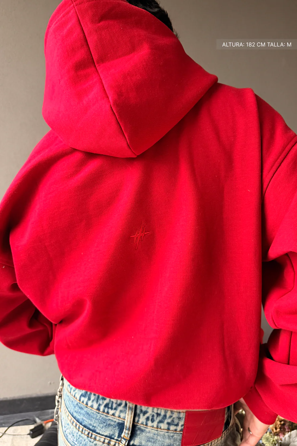 Signature Patch Hoodie Cherry Red - Image 5