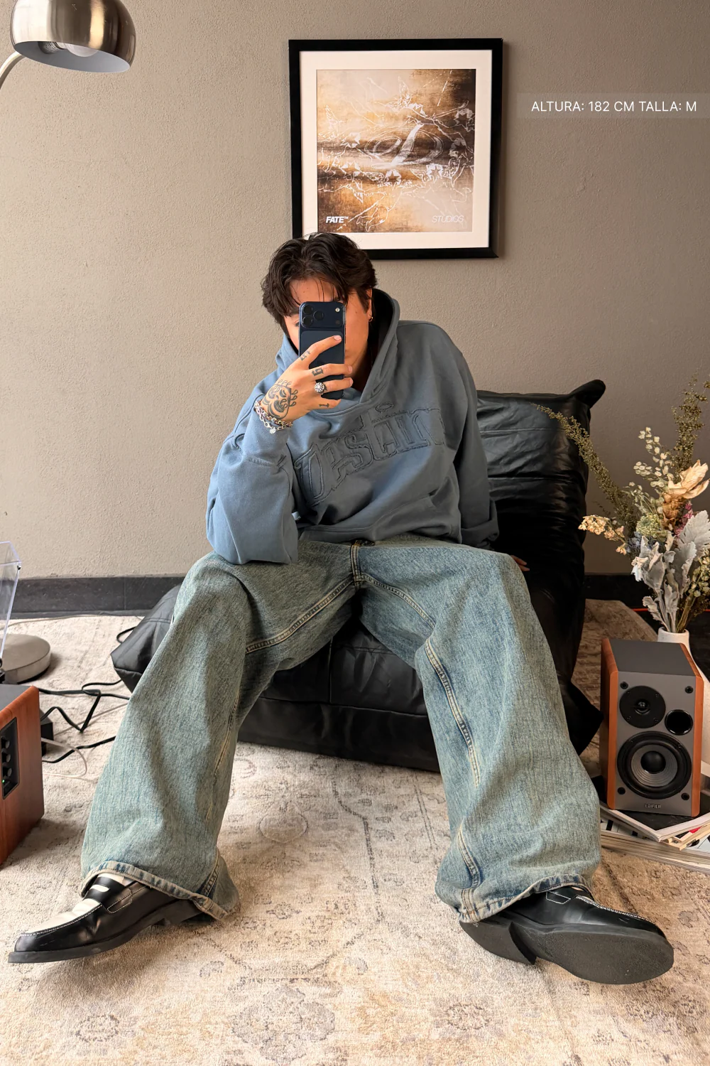 Signature Patch Hoodie Iron Blue - Image 2