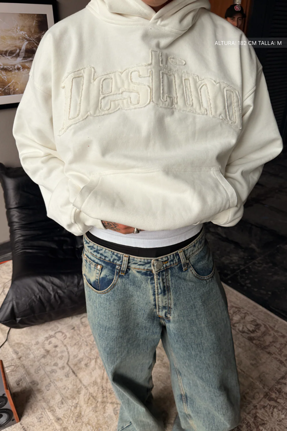 Signature Patch Hoodie Ivory - Image 4