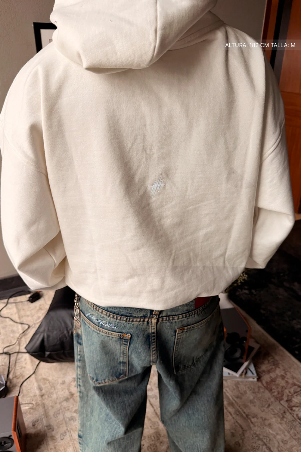 Signature Patch Hoodie Ivory - Image 5