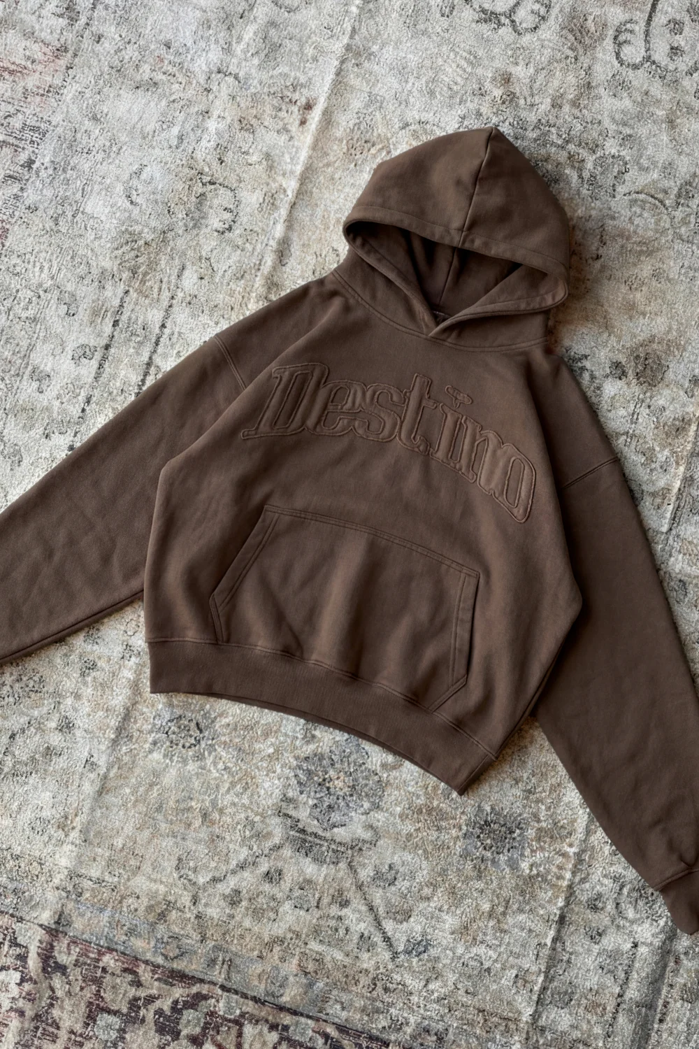 Signature Patch Hoodie Mocha Brown - Image 4