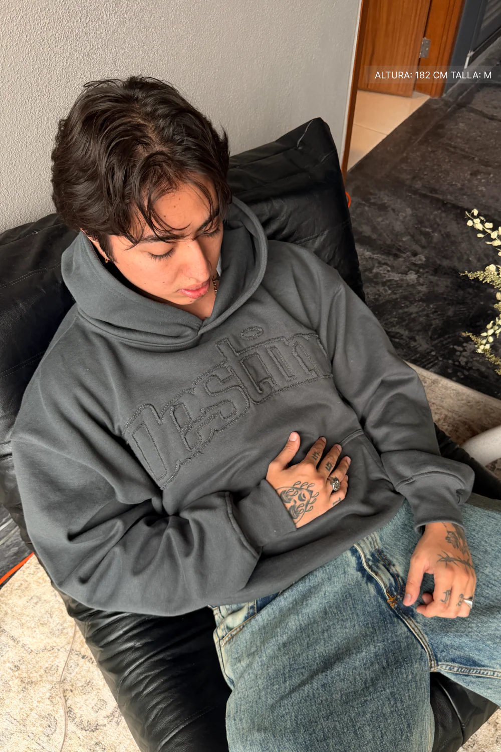 Signature Patch Hoodie Oxford Grey - Image 4