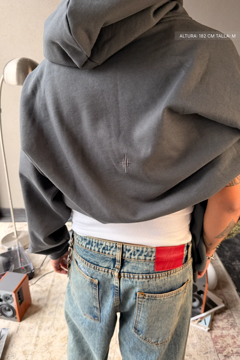 Signature Patch Hoodie Oxford Grey - Image 5