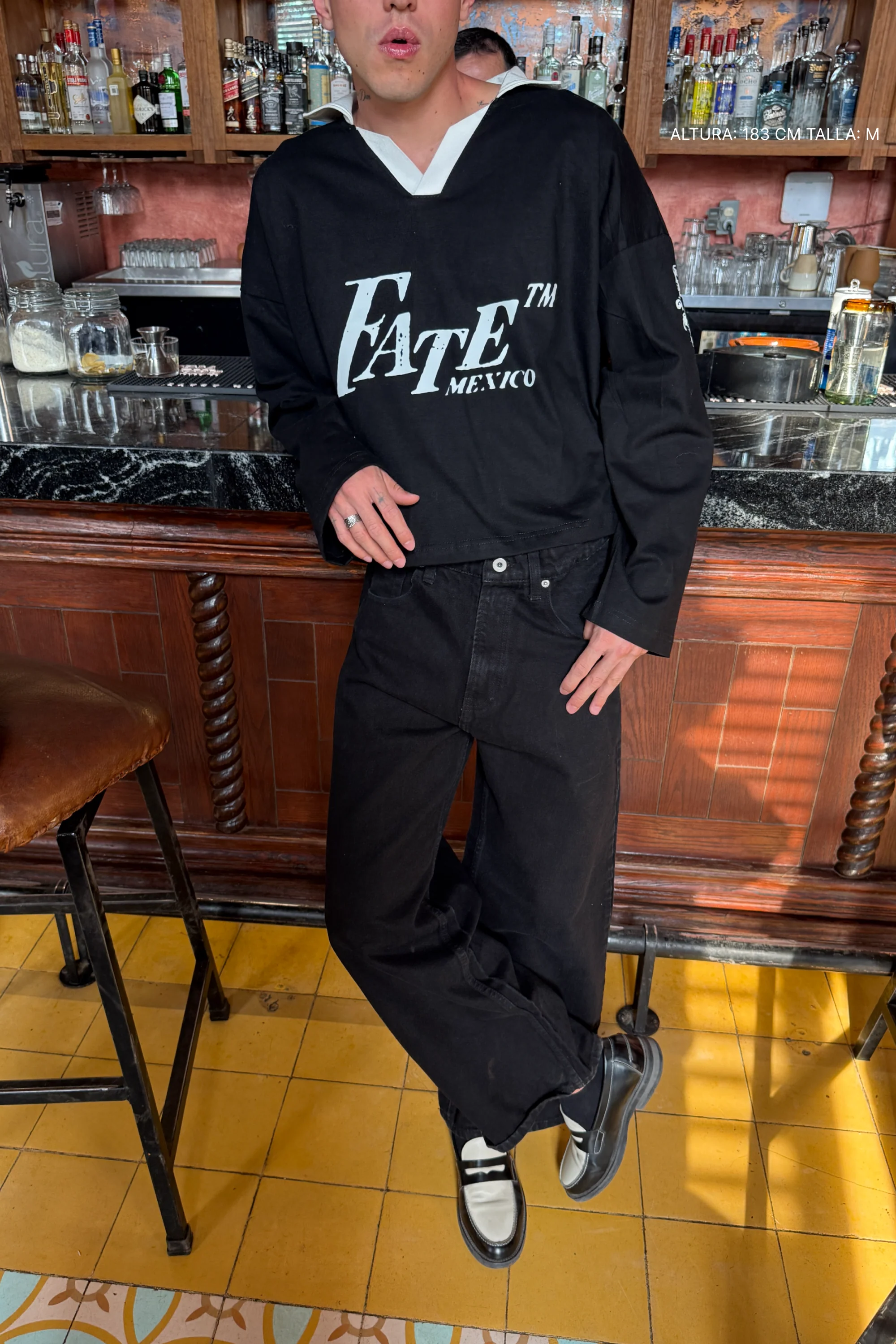 Spending My Money Longsleeve Polo Black - Image 6
