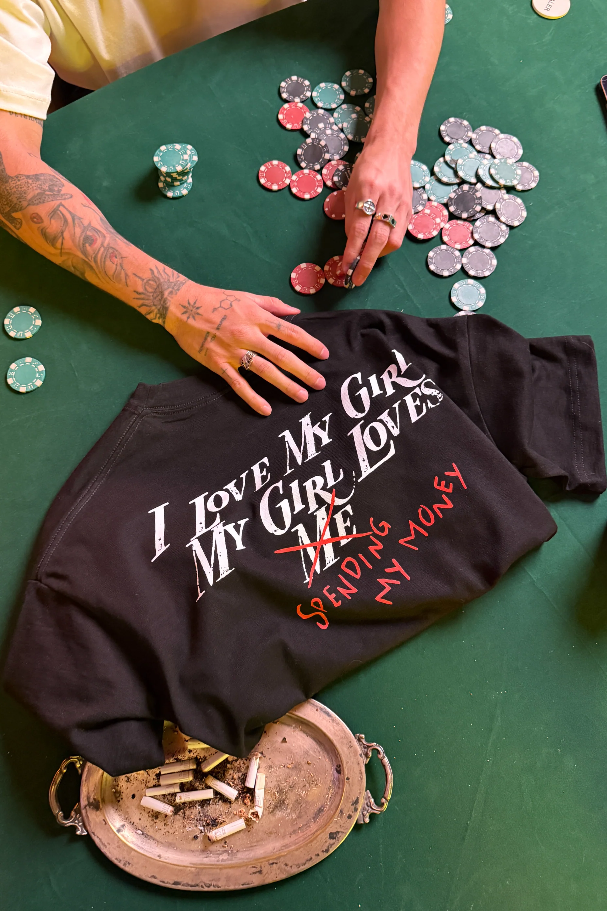 Spending My Money Tee Black - Image 6