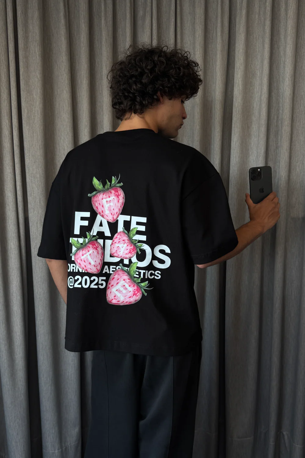 Strawberry Tee Black - Image 2