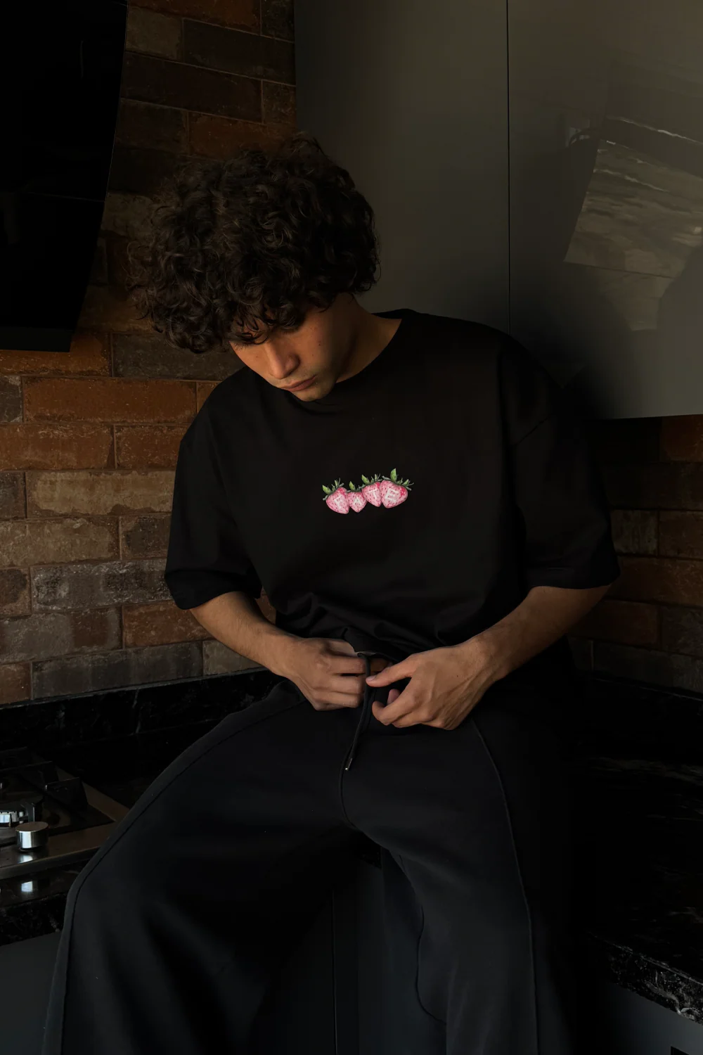 Strawberry Tee Black - Image 4