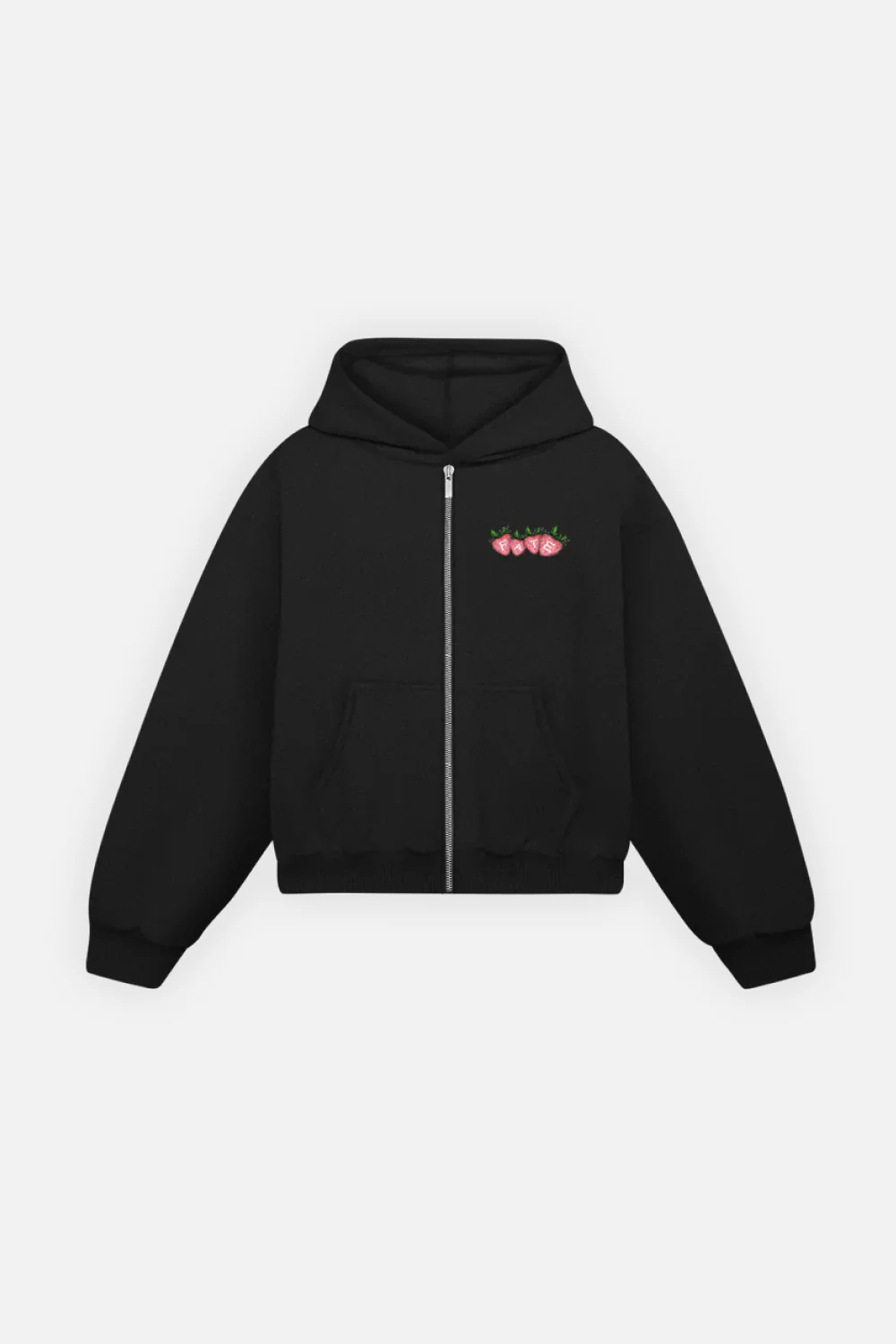 Strawberry Zip Hoodie Vantablack - Image 3