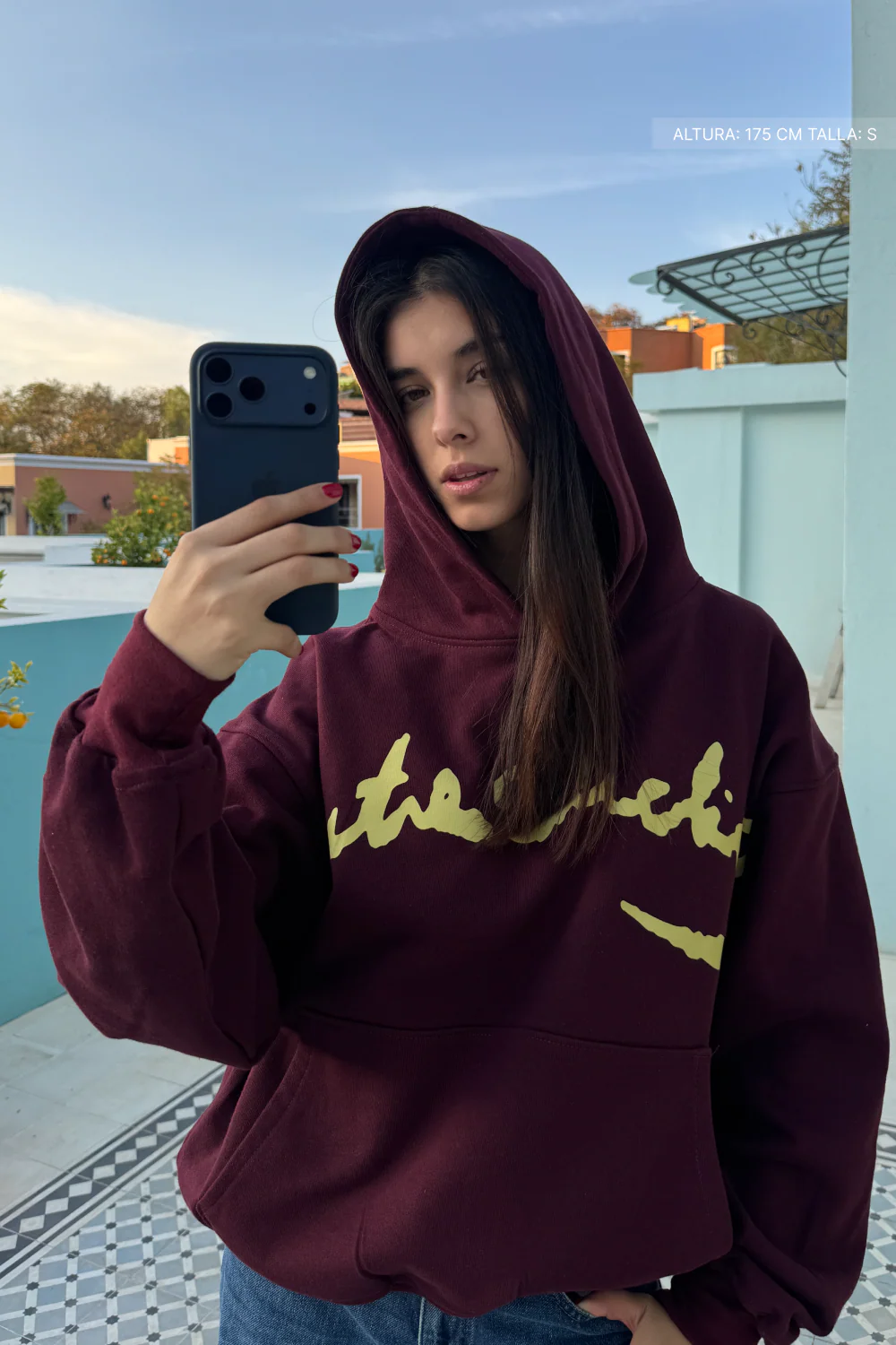 Studios Hoodie Burgundy - Image 6